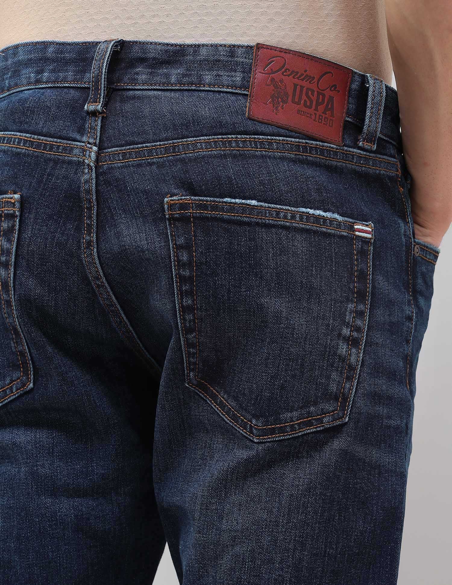 Harold Slim Straight Fit Blue Jeans Blue - U.S. POLO ASSN. | Large