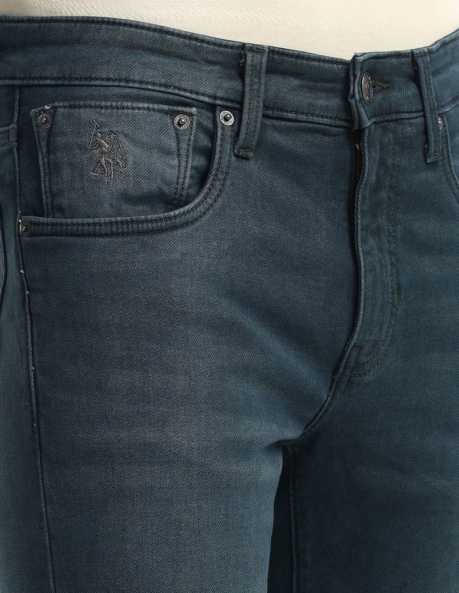 Regallo Skinny Fit Blue Jeans Blue - U.S. Polo Assn. India | Large