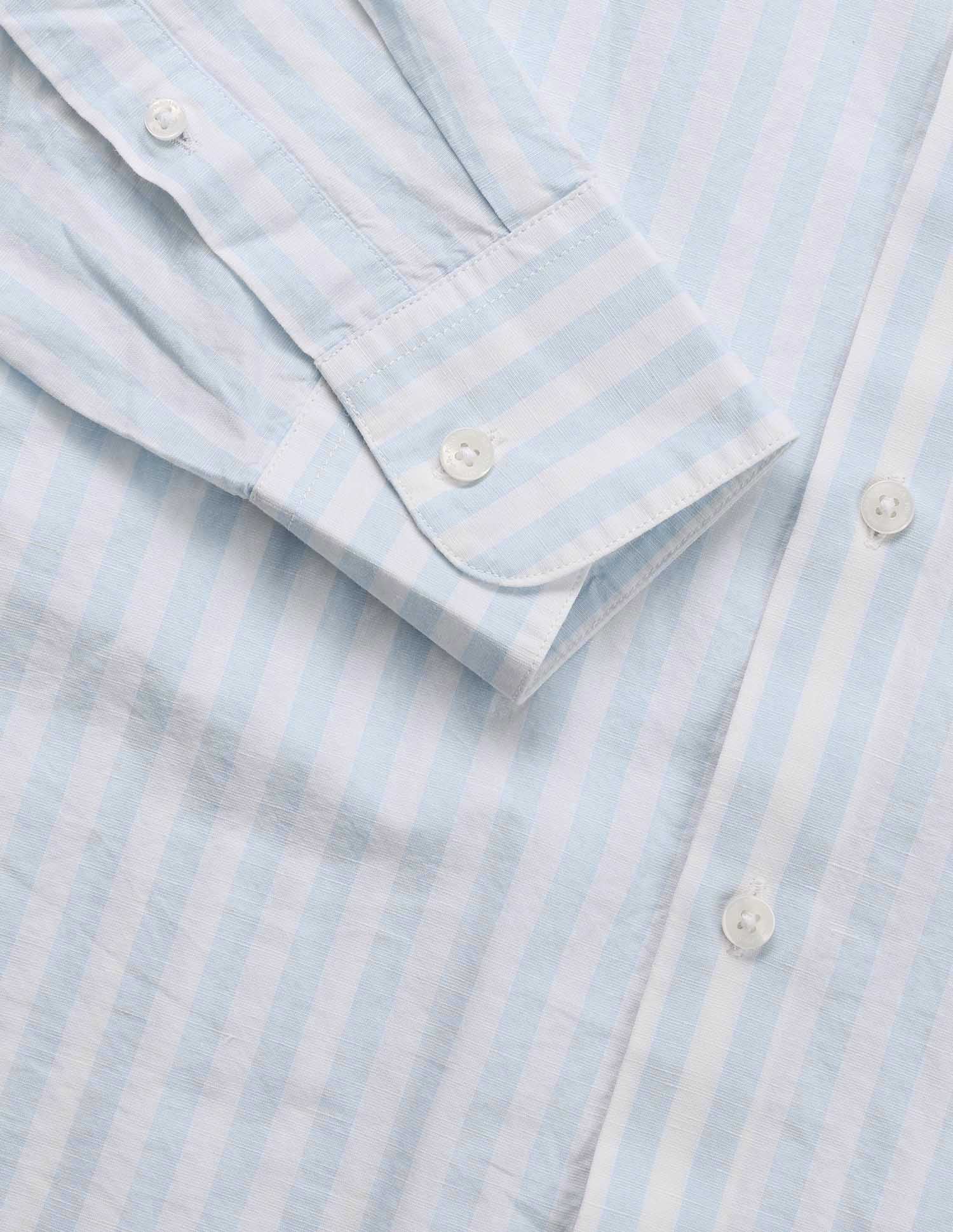 Vertical Striped Tailored Fit Shirt Light Blue - U.S. Polo Assn. India | Large
