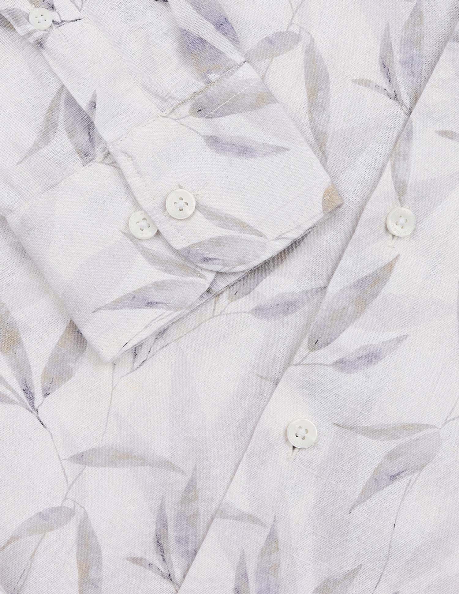 Tropical Printed Tailored Fit Shirt Grey - U.S. POLO ASSN. | Large