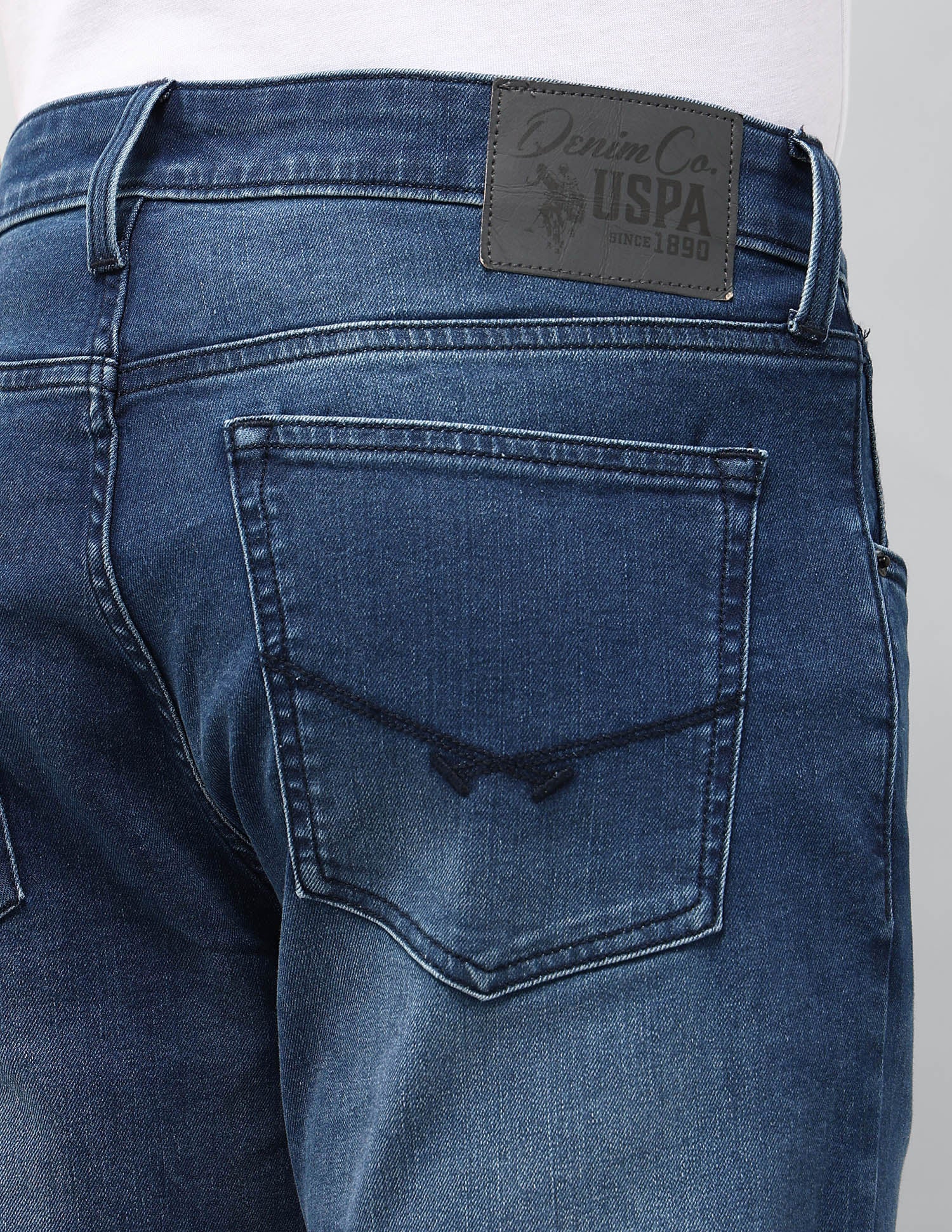 Brandon Slim Tapered Fit Blue Jeans Indigo - U.S. POLO ASSN. | Large