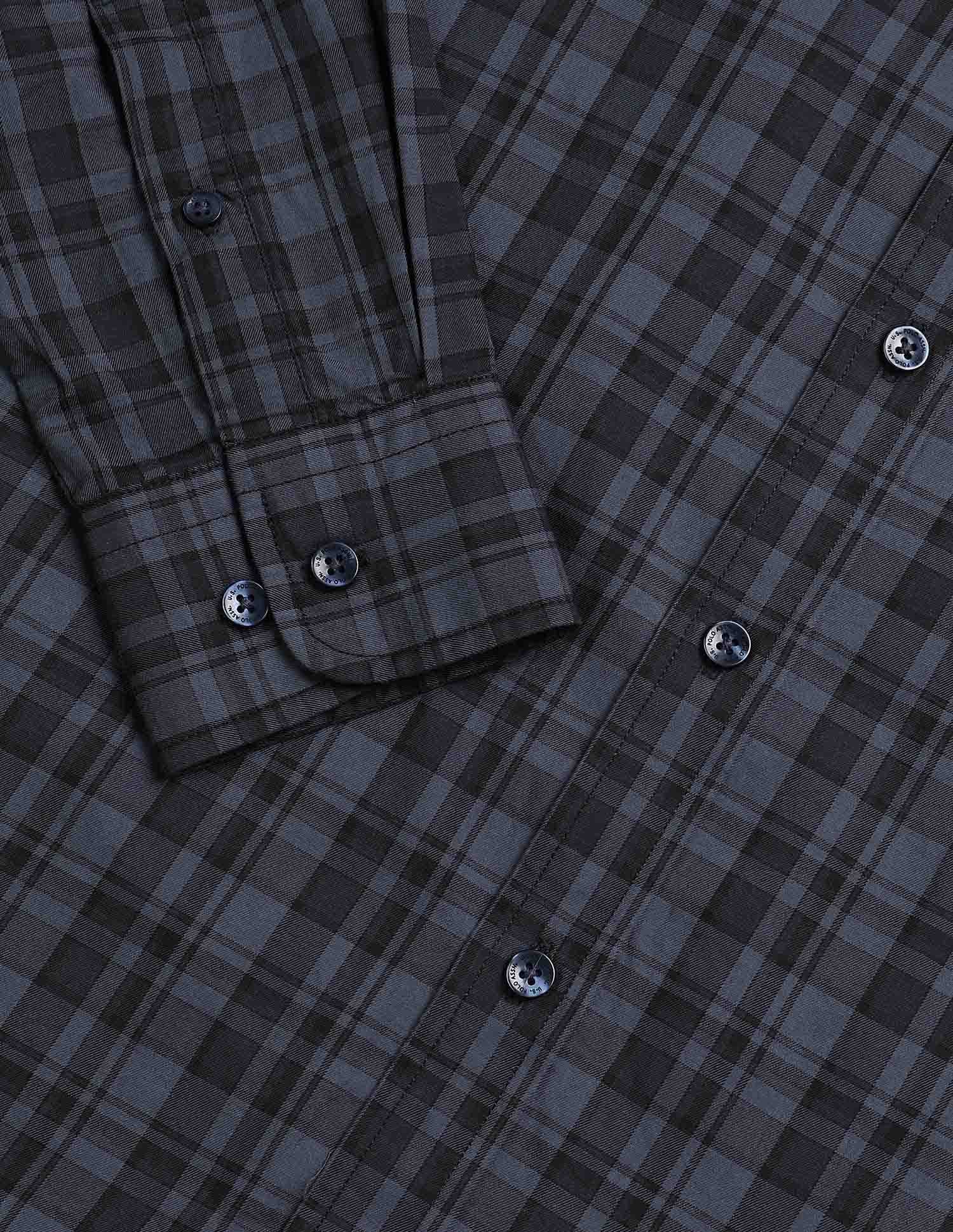 Tailored Fit Pure Cotton Shirt Teal - U.S. POLO ASSN. | Large