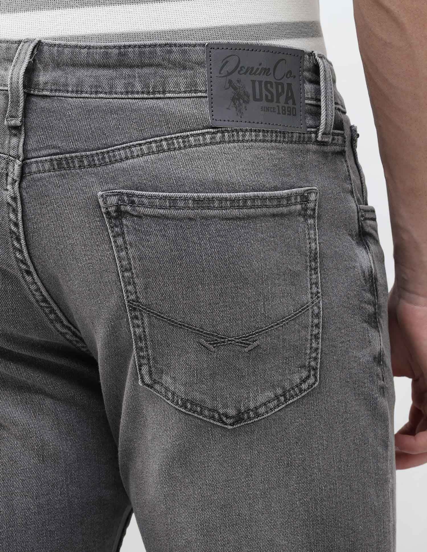 Connor Bootcut Fit Grey Jeans Grey - U.S. Polo Assn. India | Large