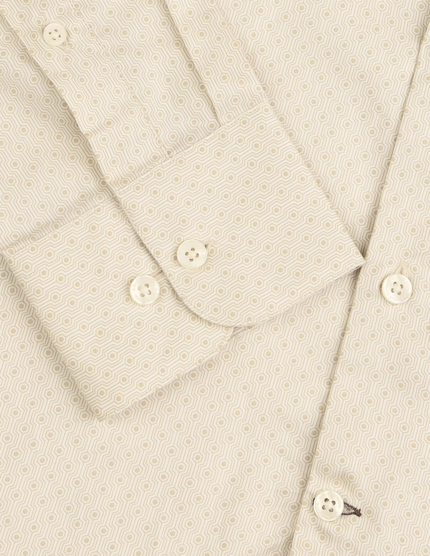 Geometric Printed Satin Shirt Beige - U.S. Polo Assn. India | Large