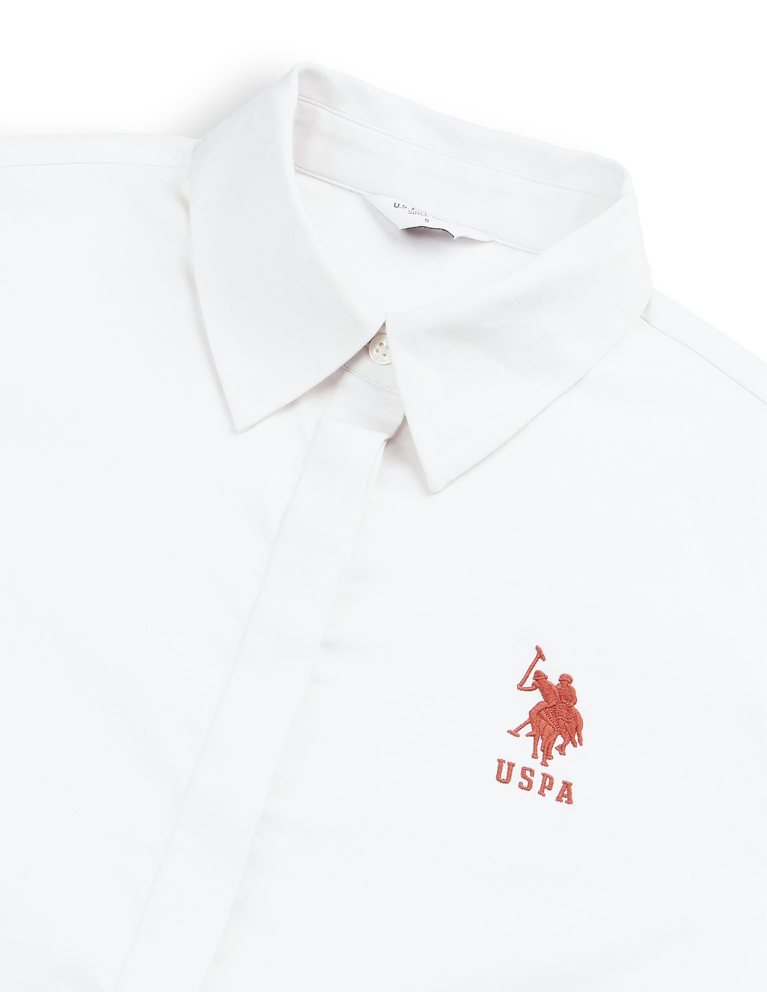 Regular Fit Satin Shirt White - U.S. Polo Assn. India | Large