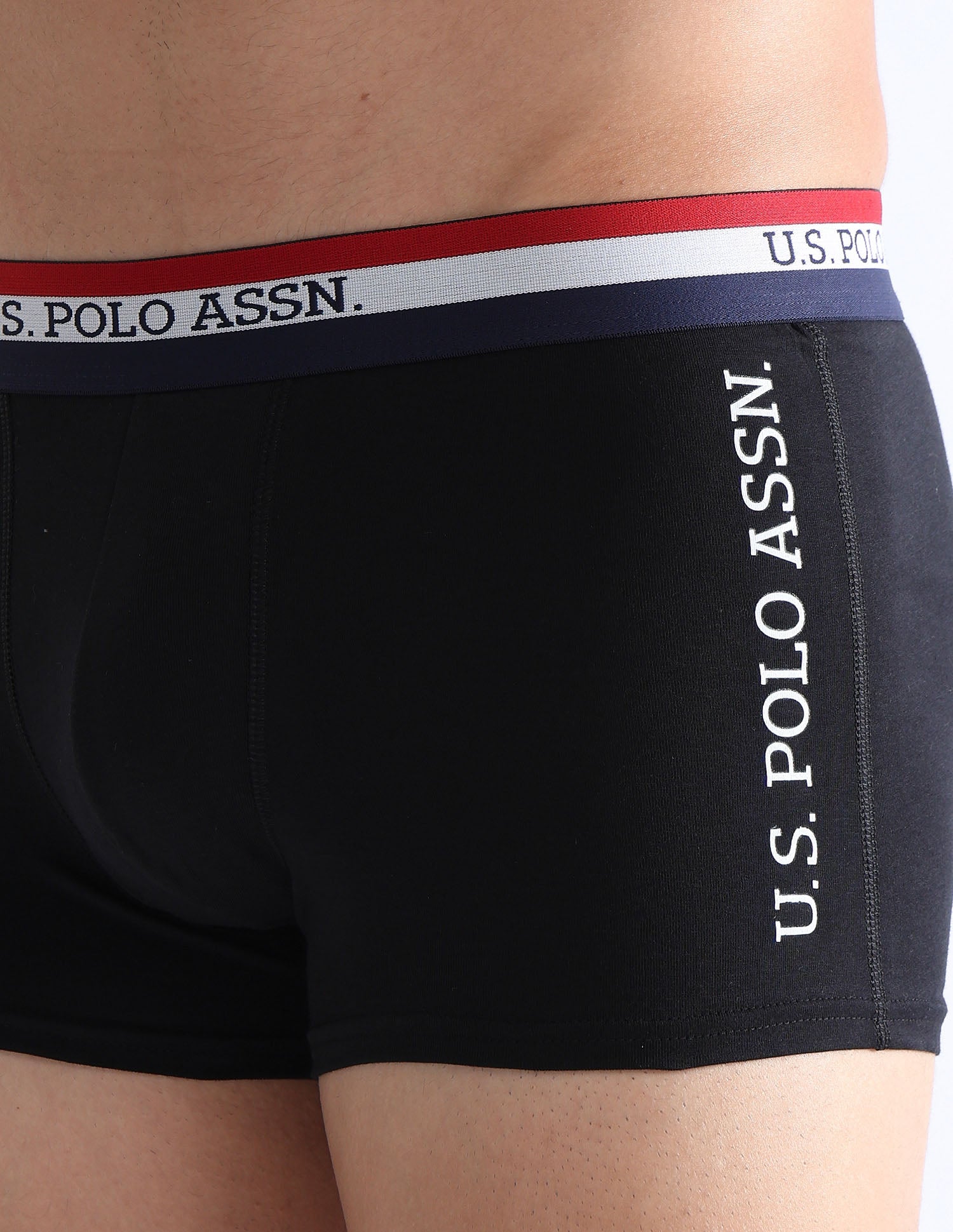 Solid Antibacterial ET002 Trunks - Pack Of 2 Iron Gate and Black - U.S. POLO ASSN. | Large