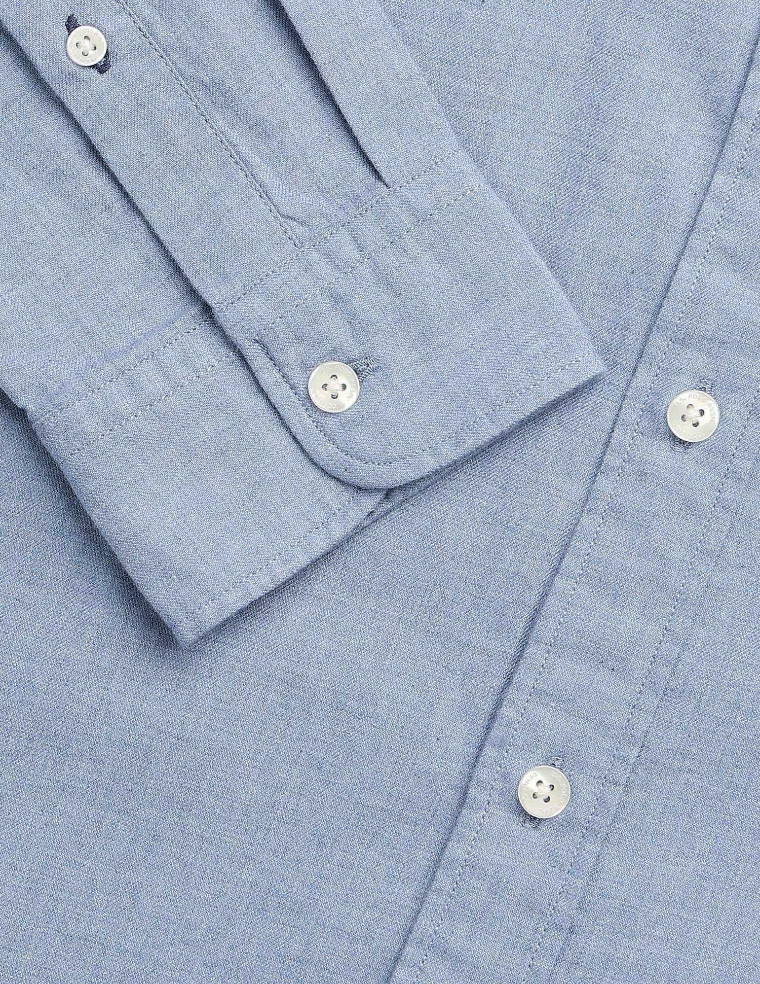 Twill Solid Regular Fit Shirt Blue - U.S. POLO ASSN. | Large