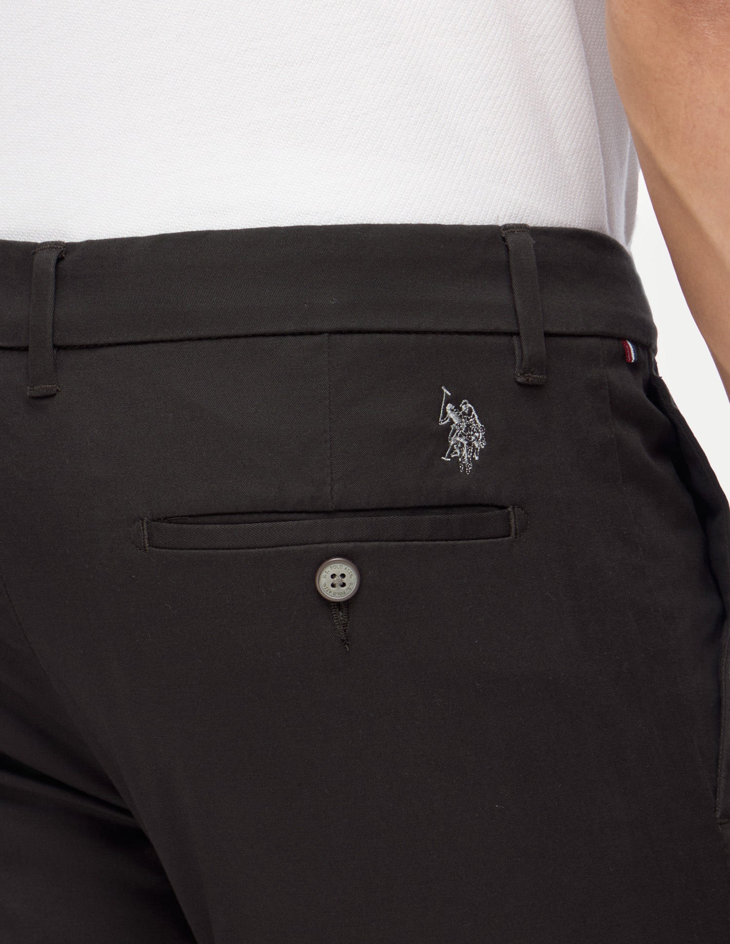 Denver Slim Fit Twill Trousers Choco - U.S. Polo Assn. India | Large