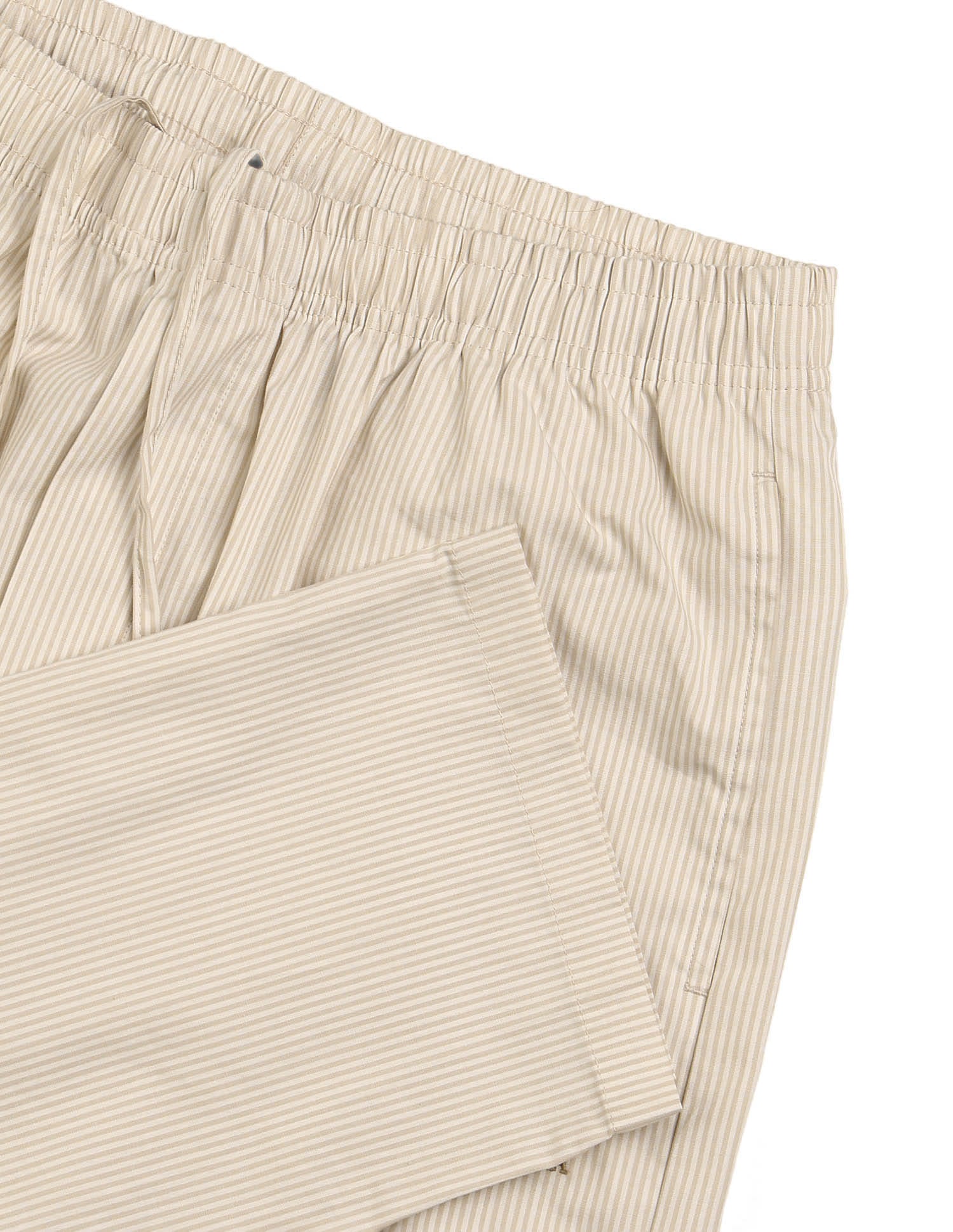 Pure Cotton Striped LP004 Lounge Pants - Pack Of 1 White and Beige - U.S. Polo Assn. India | Large