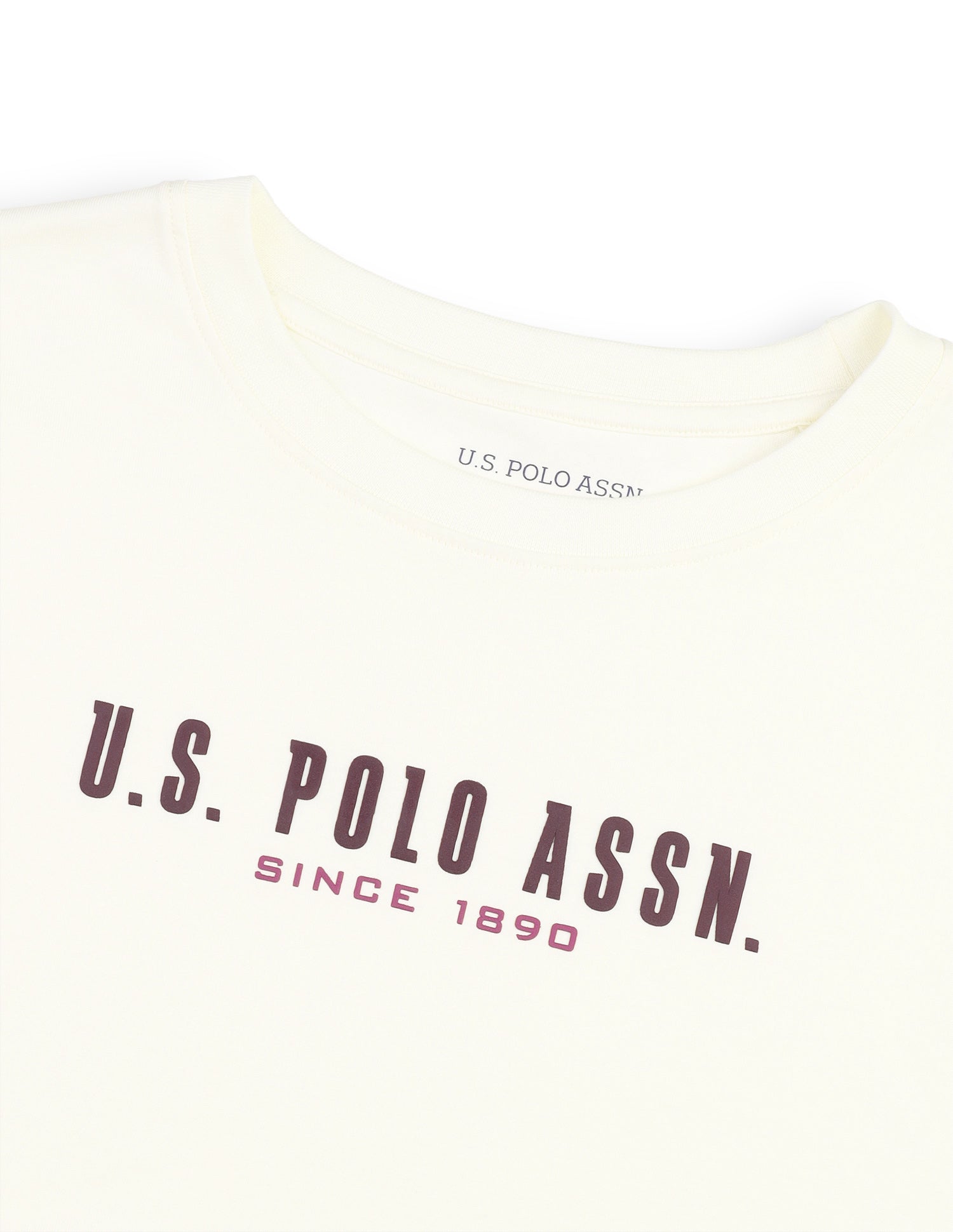 Brand Printed Relaxed Fit T-Shirt Off White - U.S. Polo Assn. India | Large