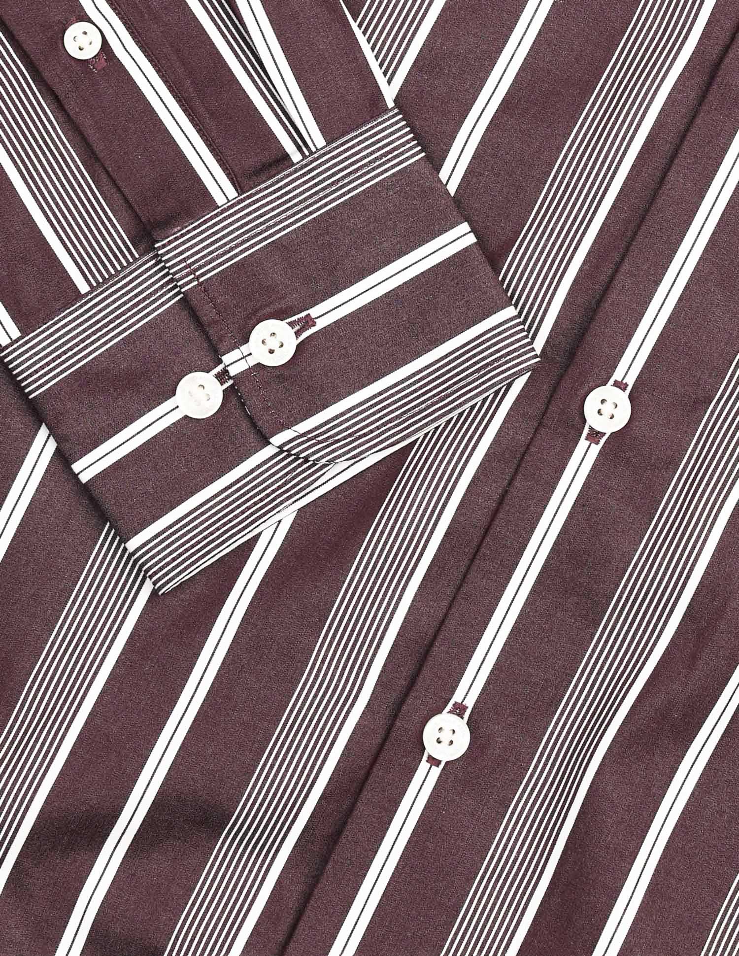 Poplin Vertical Striped Shirt Choco - U.S. POLO ASSN. | Large