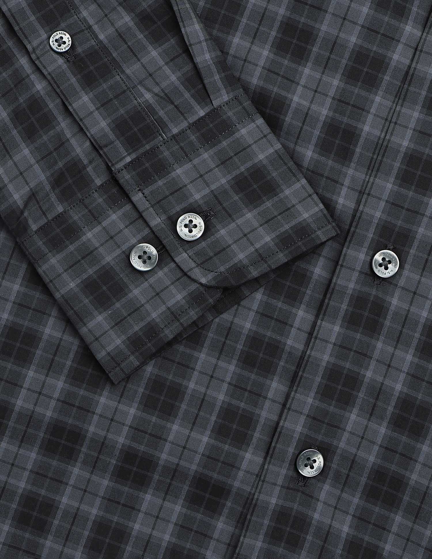 Regular Fit Tartan Checked Shirt Dark Grey - U.S. POLO ASSN. | Large
