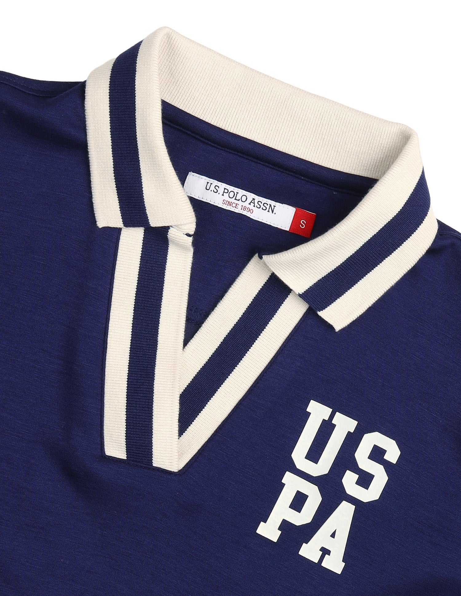 Solid Regular Fit Polo Shirt Dark Blue - U.S. Polo Assn. India | Large