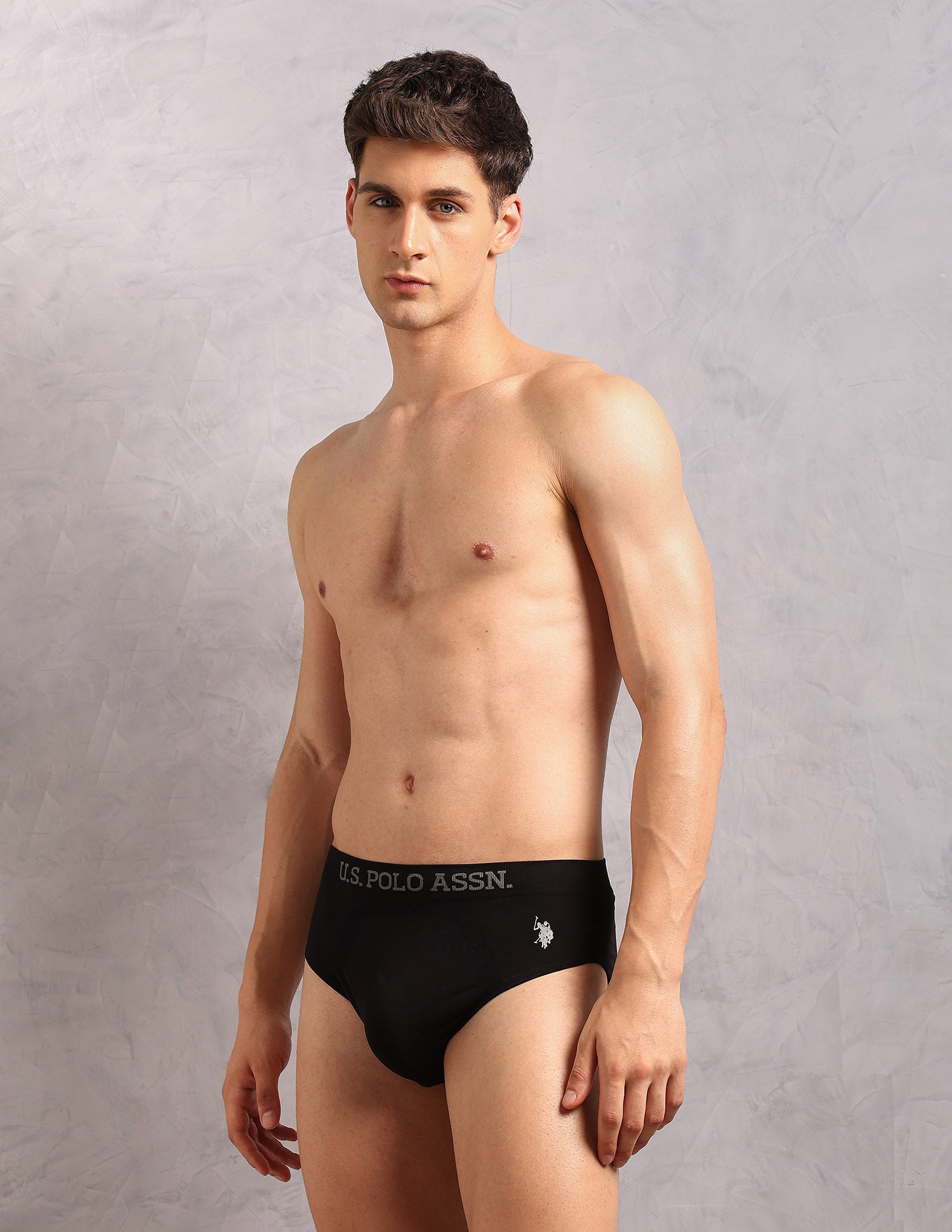 Ultra Stretch Breathable AB003 Briefs - Pack of 1 Black - U.S. Polo Assn. India | Large