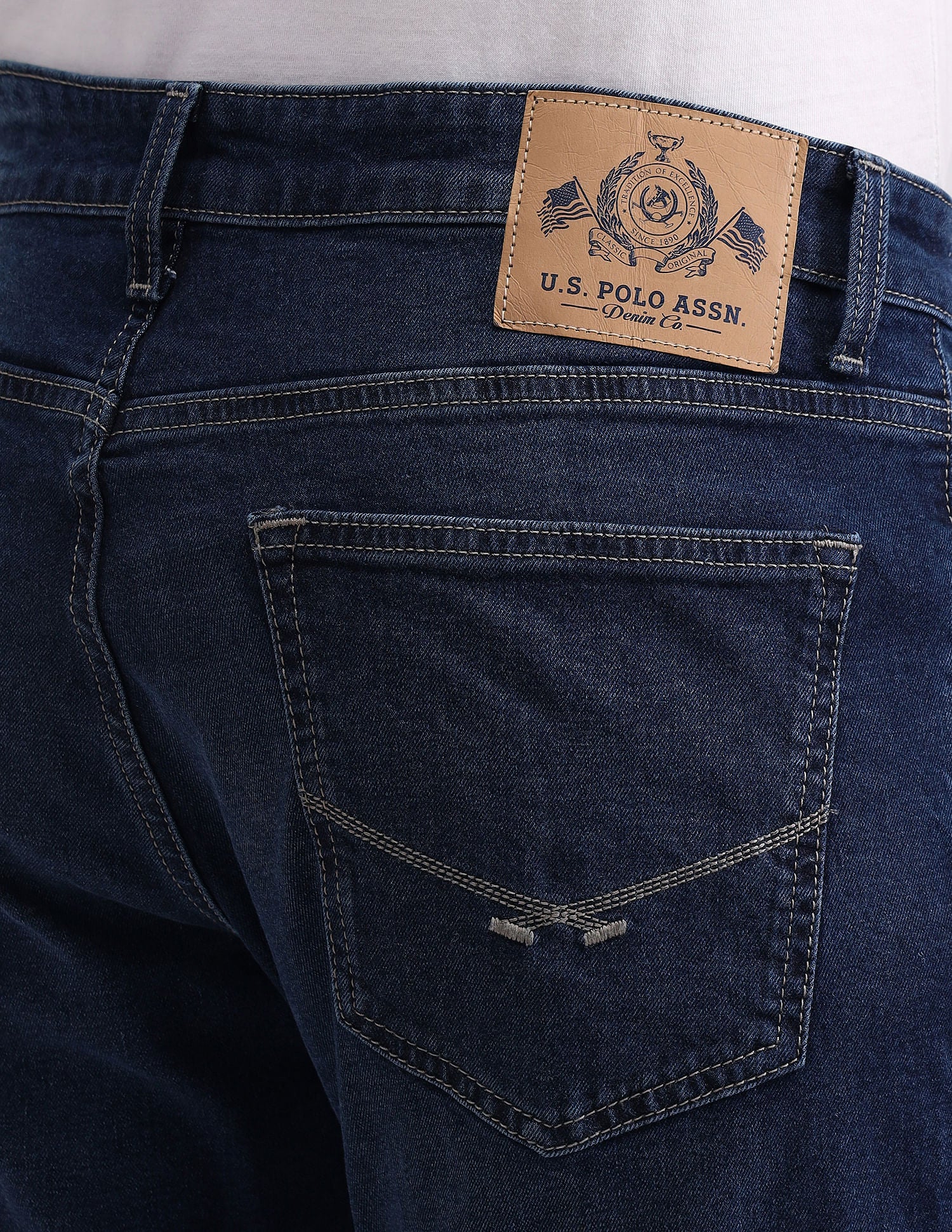 Brandon Slim Tapered Blue Jeans Blue - U.S. Polo Assn. India | Large