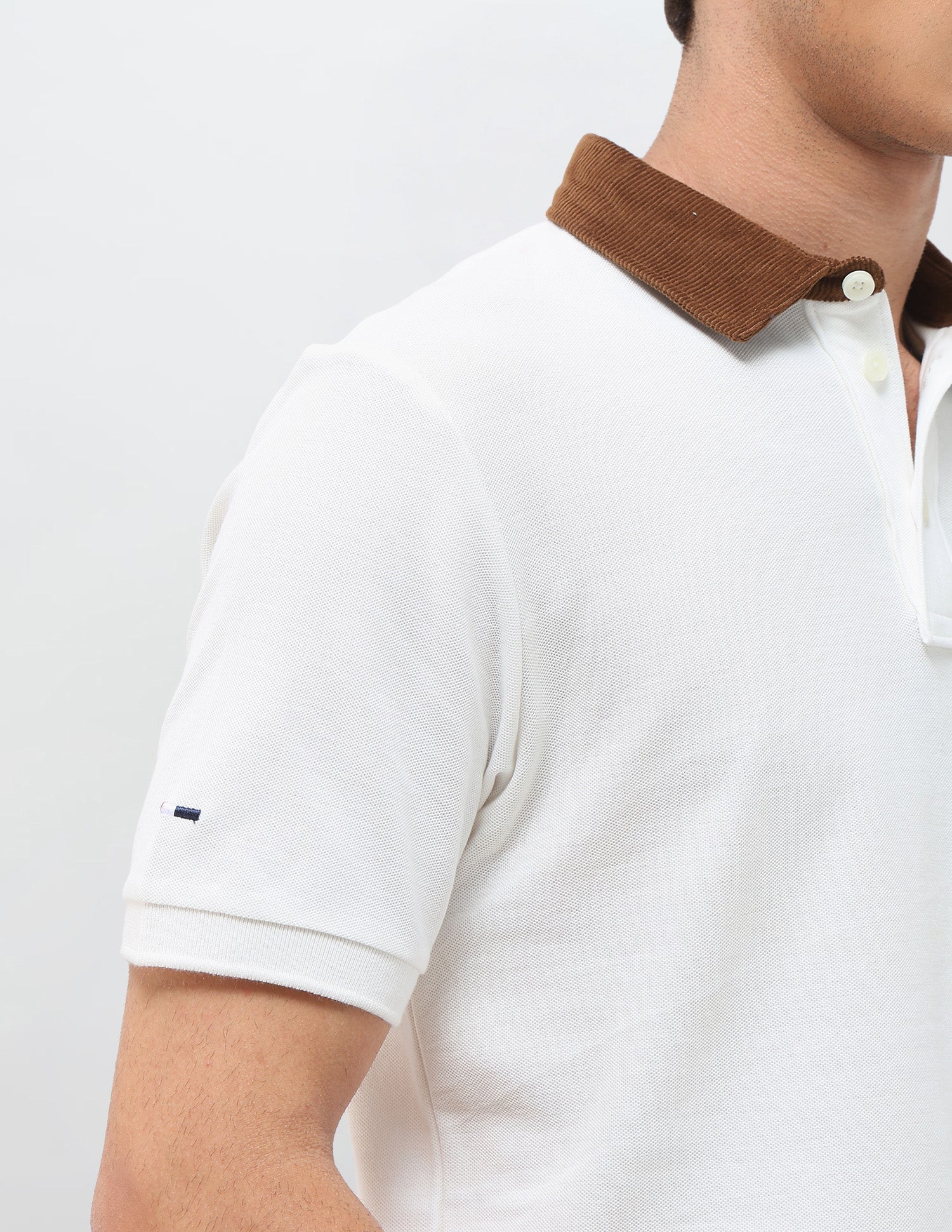 Solid Slim Fit Polo Shirt Ivory - U.S. Polo Assn. India | Large