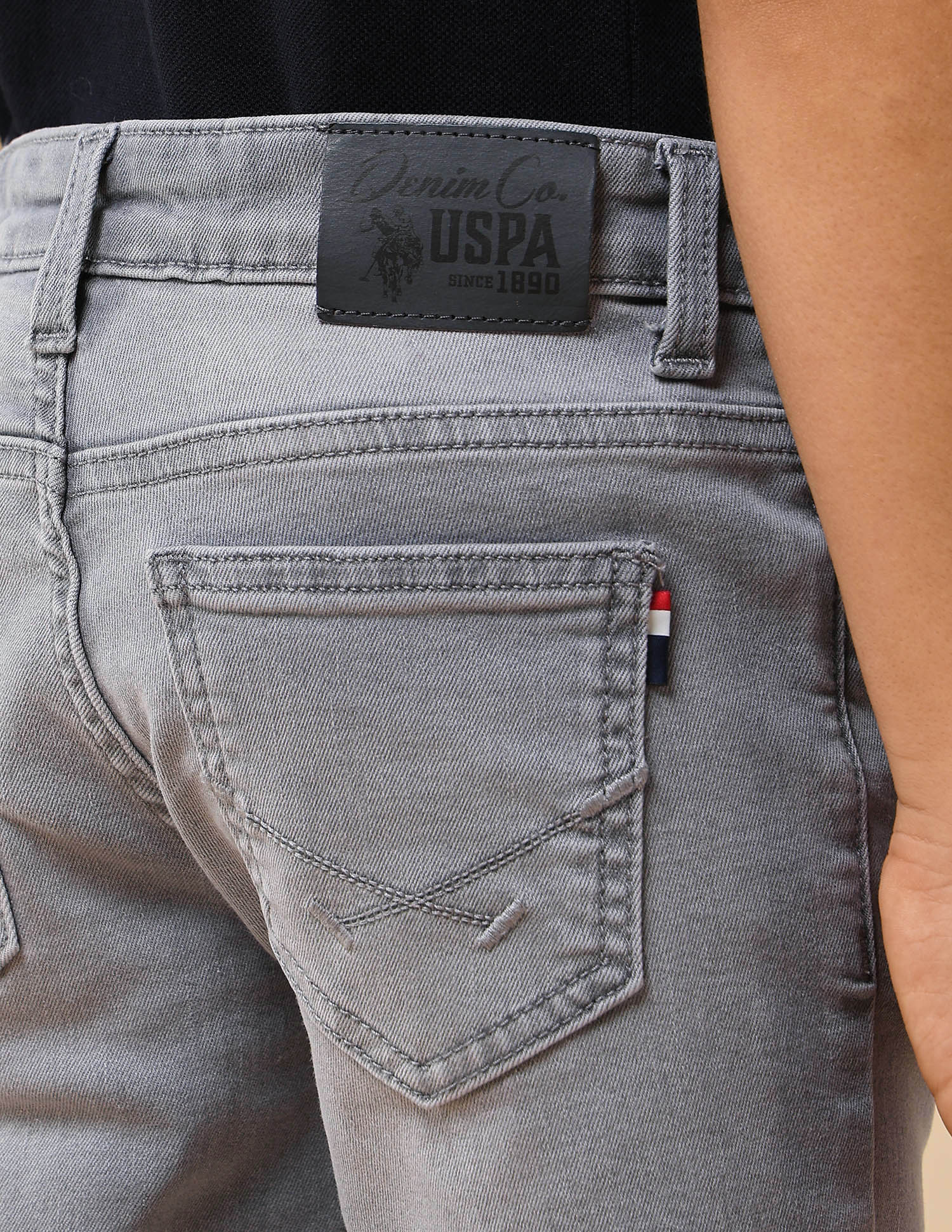 Boys Slim Fit Stone Washed Jeans Light Wash - U.S. POLO ASSN. | Large