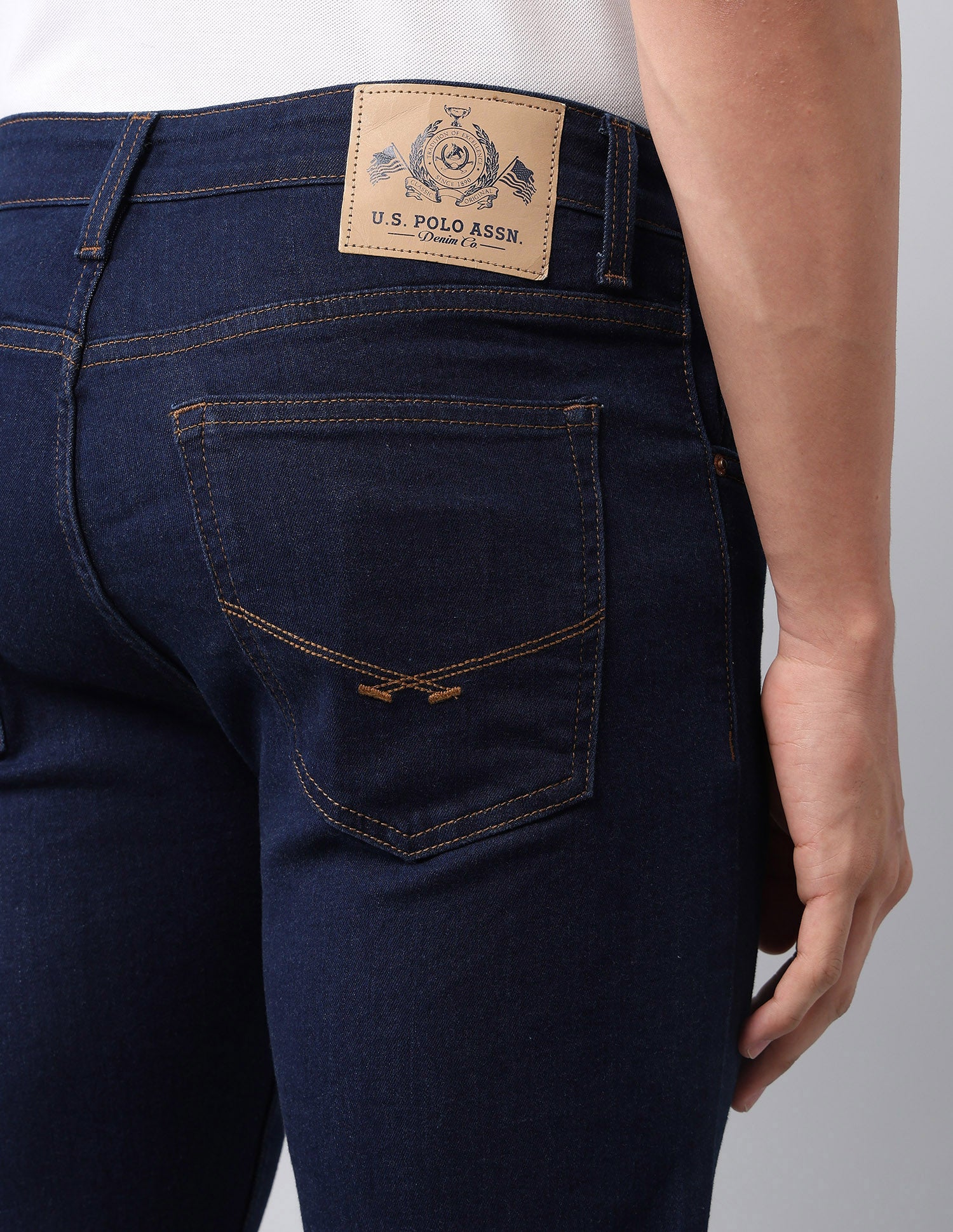 Regallo Skinny Fit Blue Jeans Dark Blue - U.S. Polo Assn. India | Large