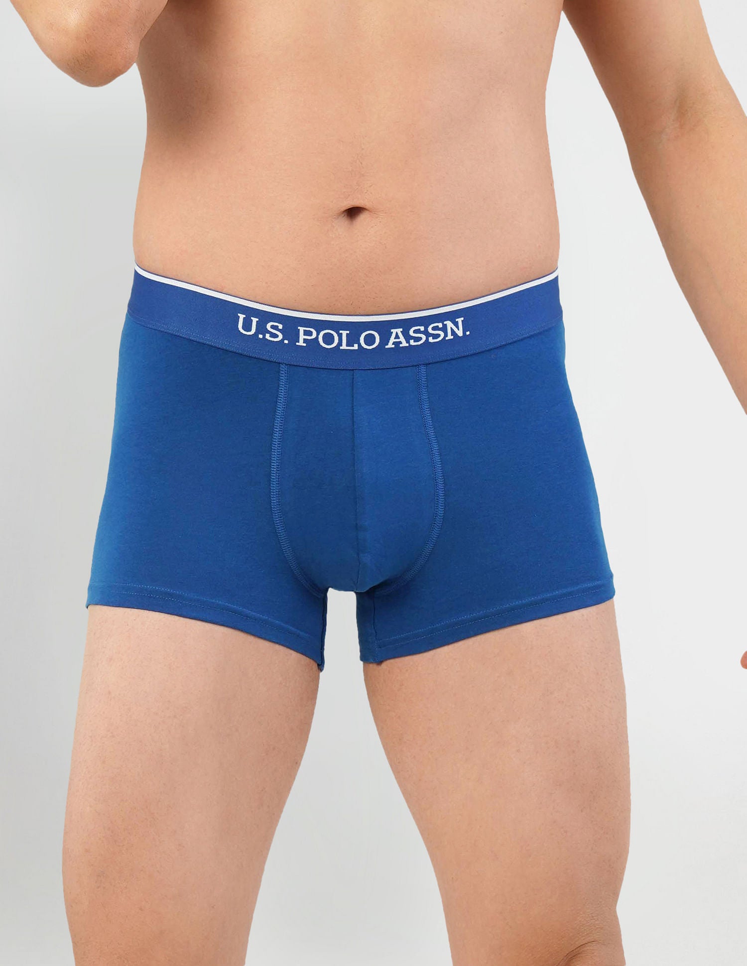 Antibacterial Solid ET004 Trunks - Pack Of 2 Black and Blue - U.S. POLO ASSN. | Large