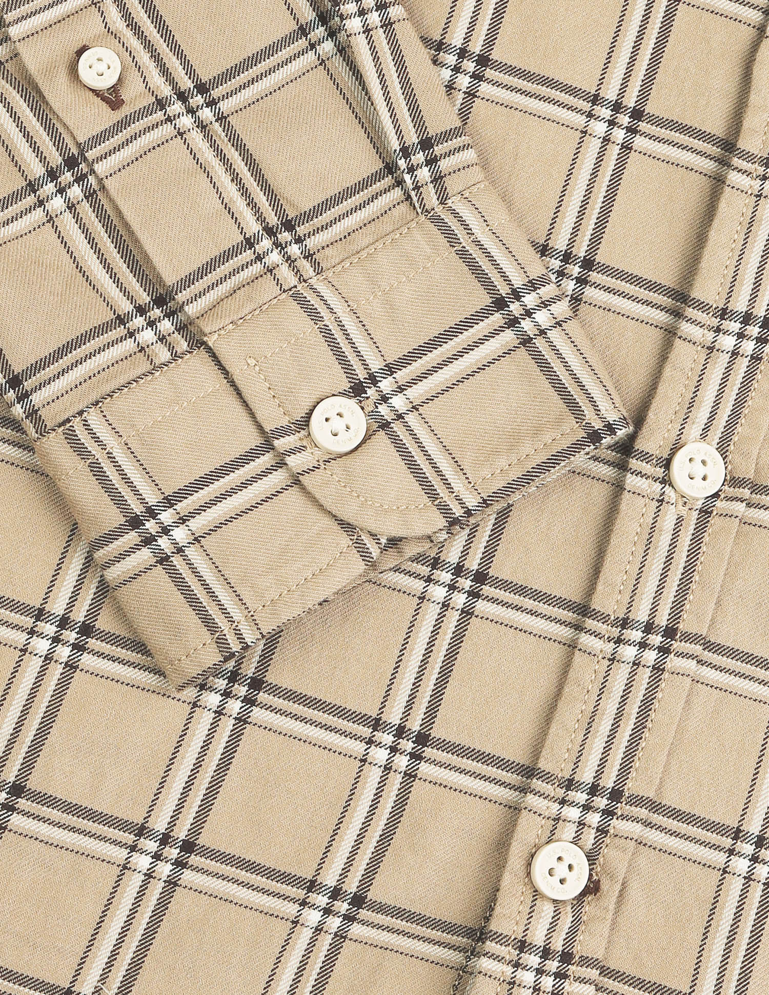 Grid Tattersall Checked Twill Shirt Beige - U.S. Polo Assn. India | Large