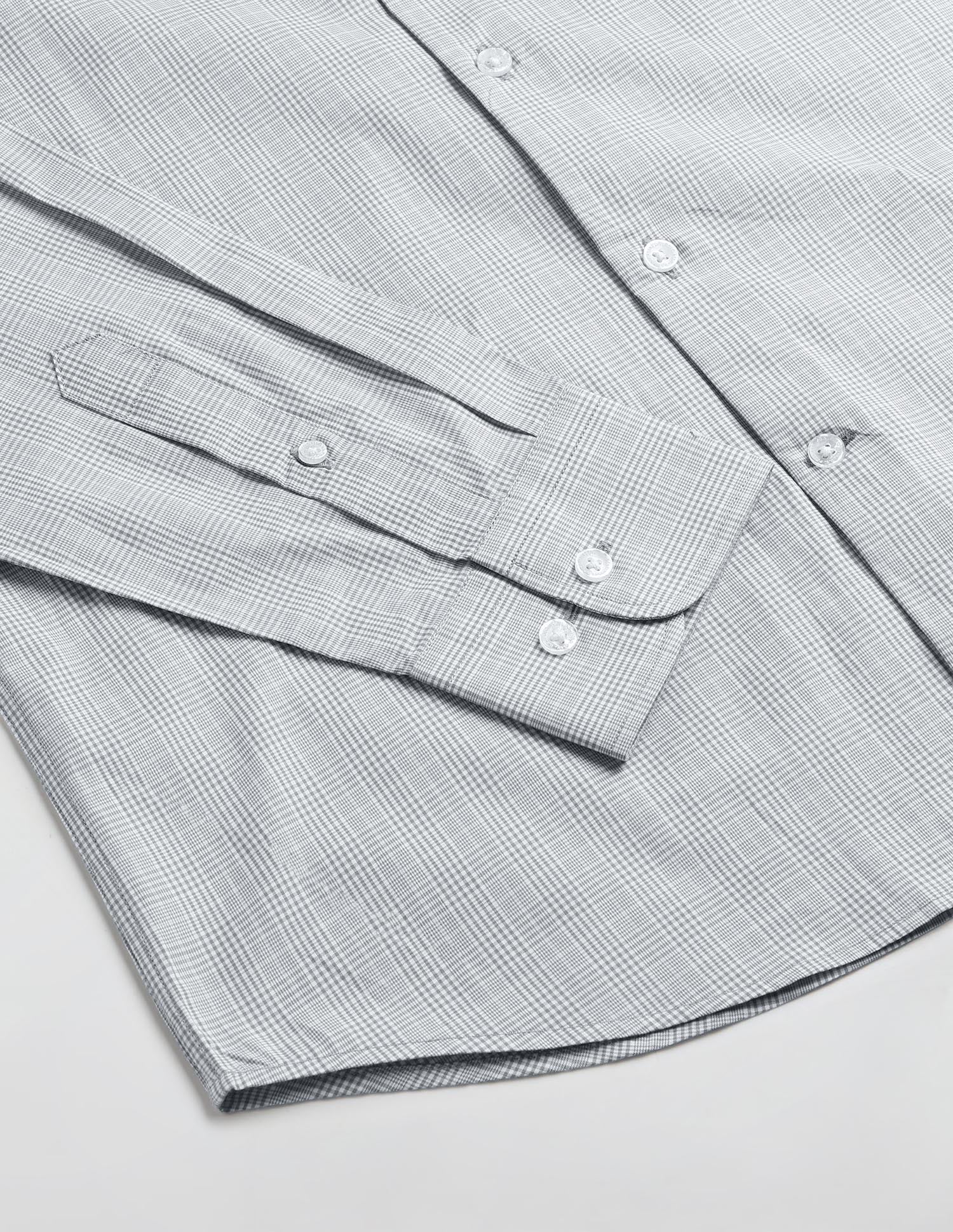 Tailored Fit Satin Shirt Light Grey - U.S. Polo Assn. India | Large