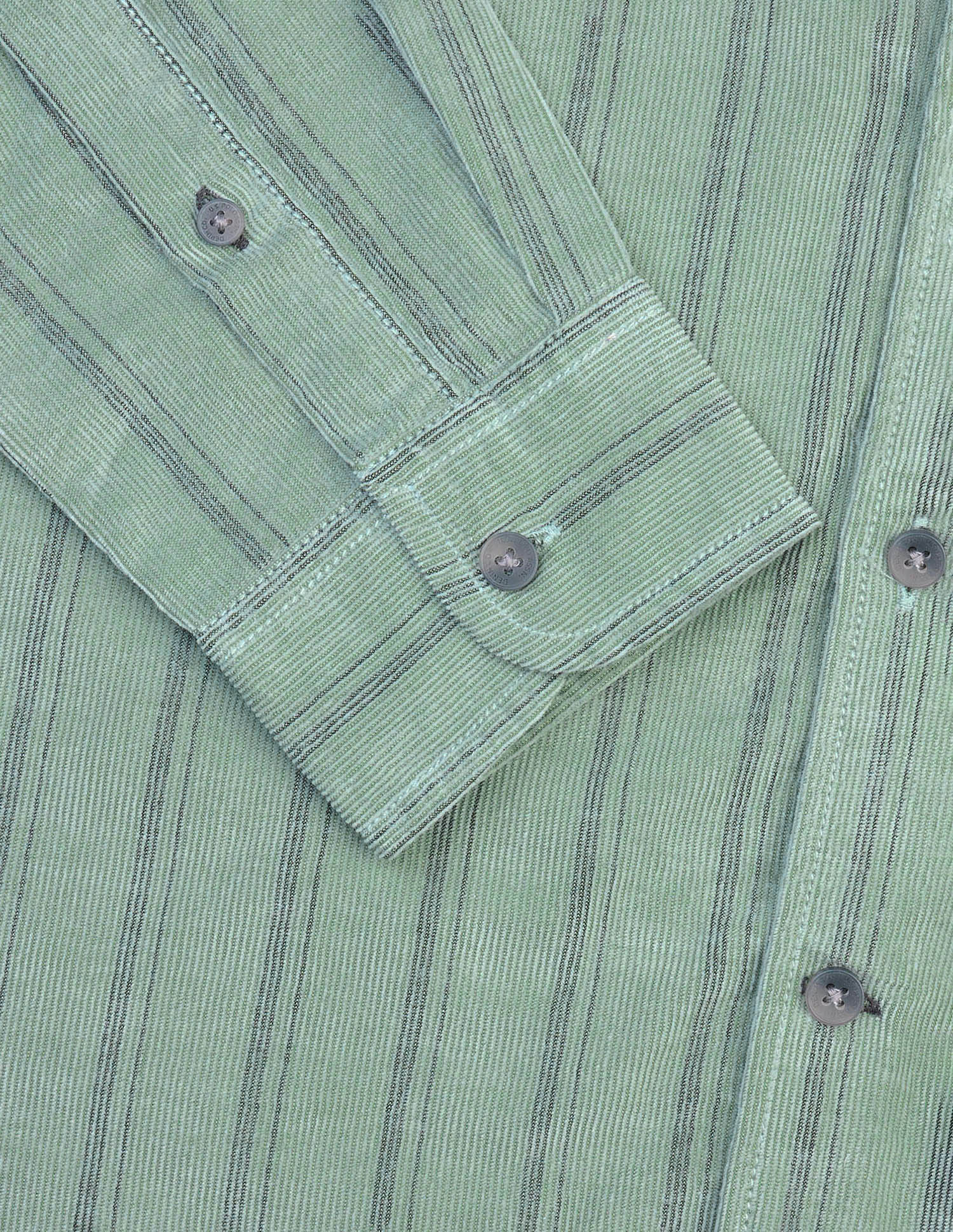 Vertical Striped Corduroy Shirt Light Green - U.S. Polo Assn. India | Large