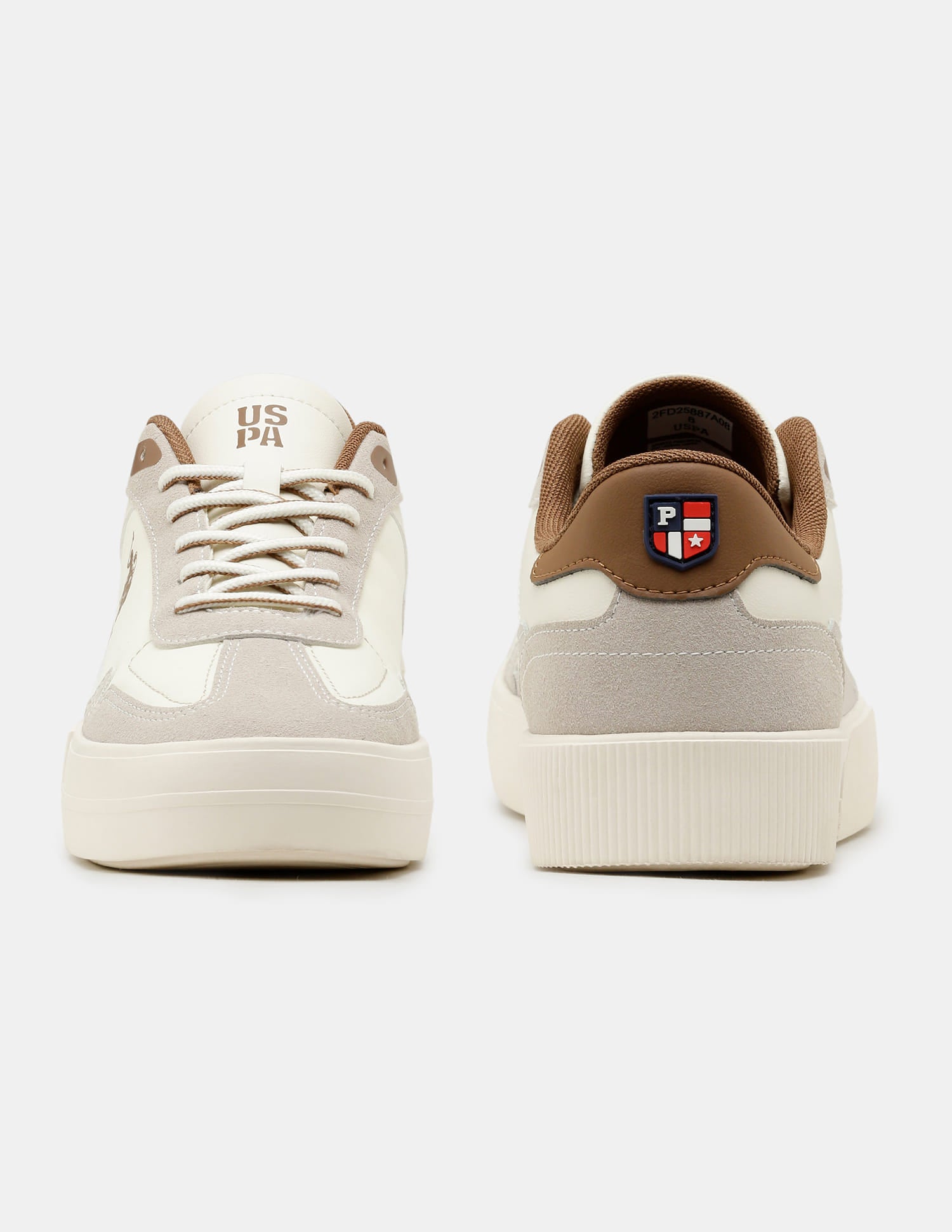 Men Colourblocked Solren Sneakers Cream - U.S. Polo Assn. India | Large
