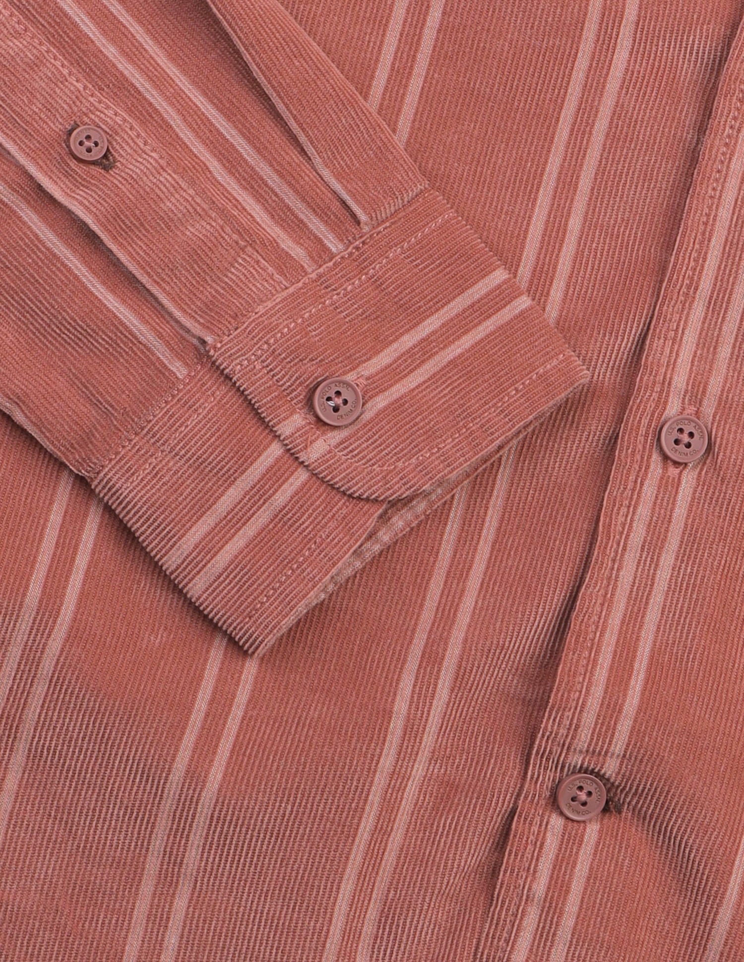 Corduroy Self Design Vertical Striped Shirt Pink - U.S. Polo Assn. India | Large