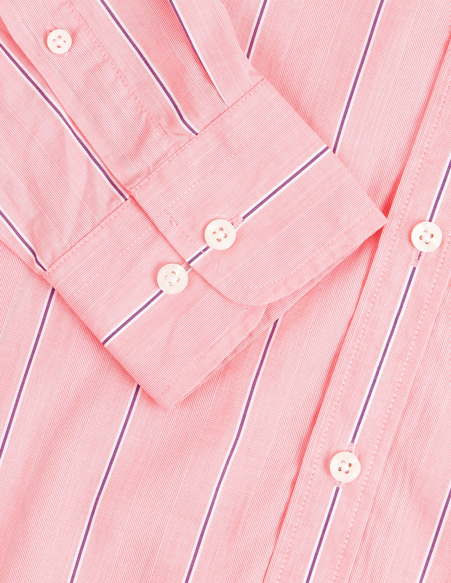 Tailored Fit Horizontal Striped Shirt Peach - U.S. Polo Assn. India | Large