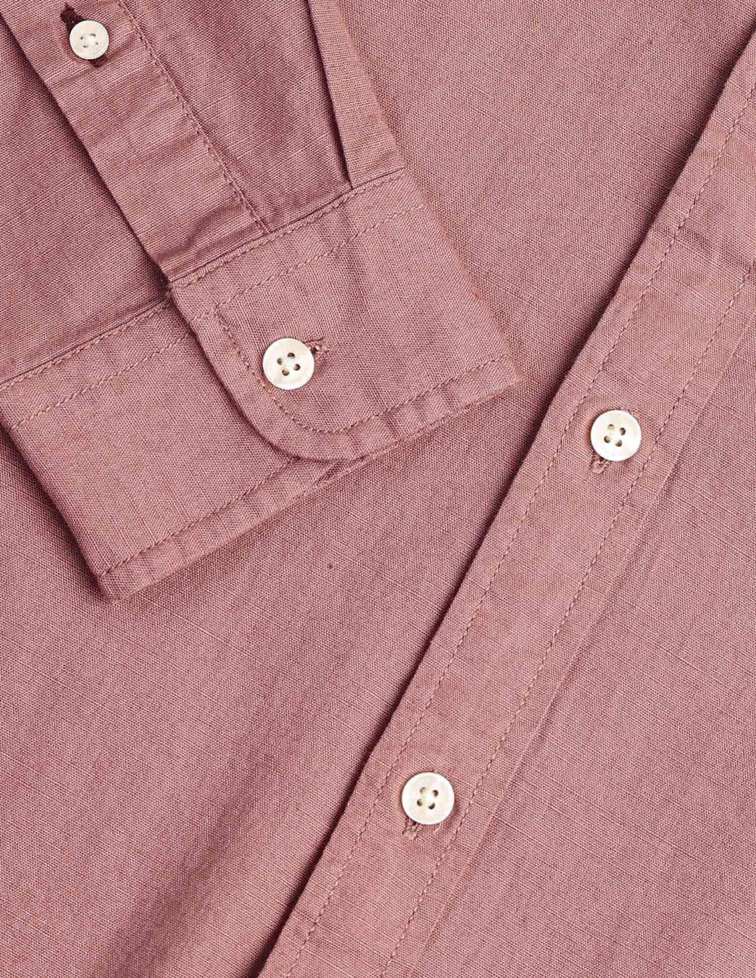 Solid Regular Fit Mandarin Shirt Pink - U.S. Polo Assn. India | Large