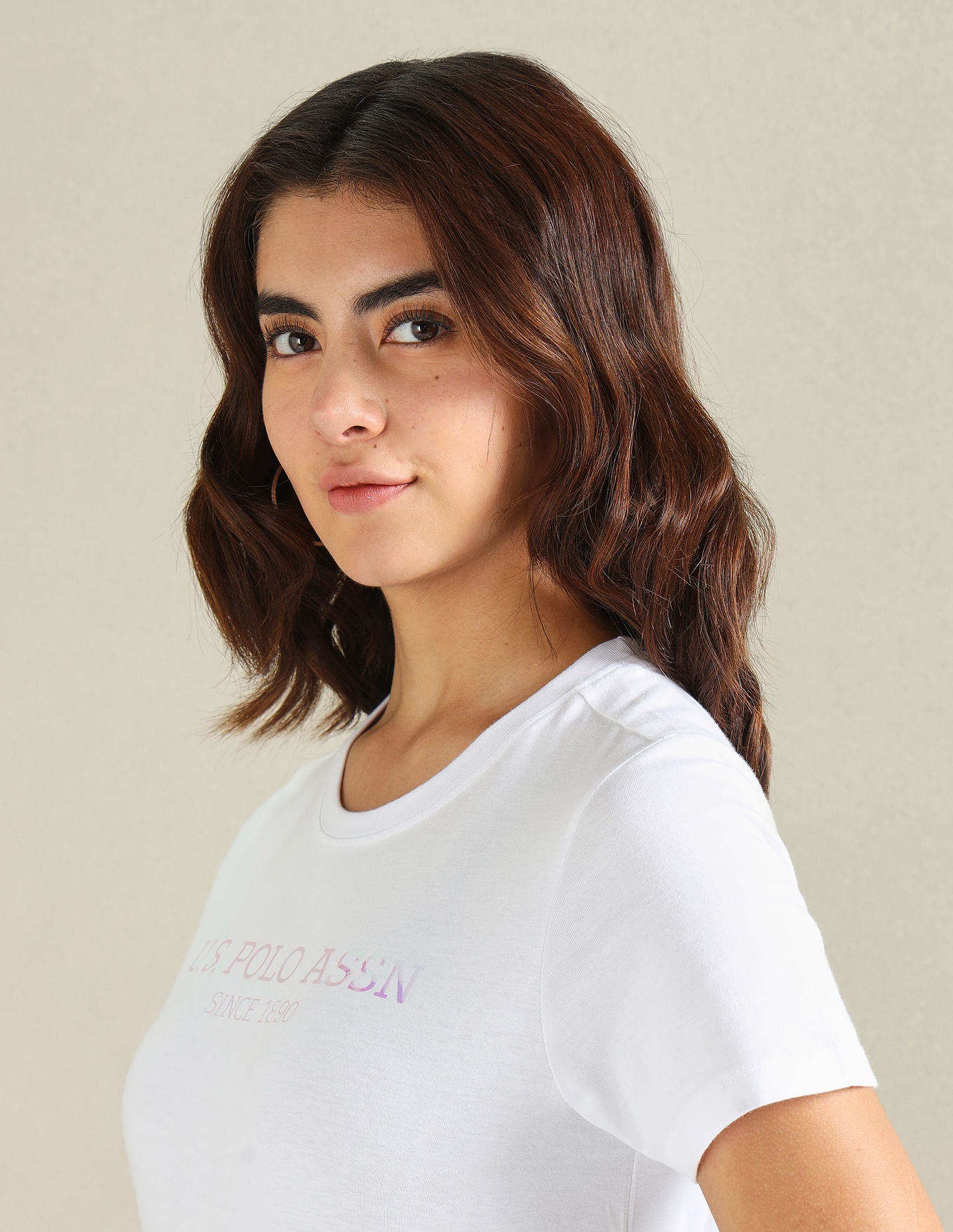 Pure Cotton Brand Print T-Shirt White - U.S. Polo Assn. India | Large