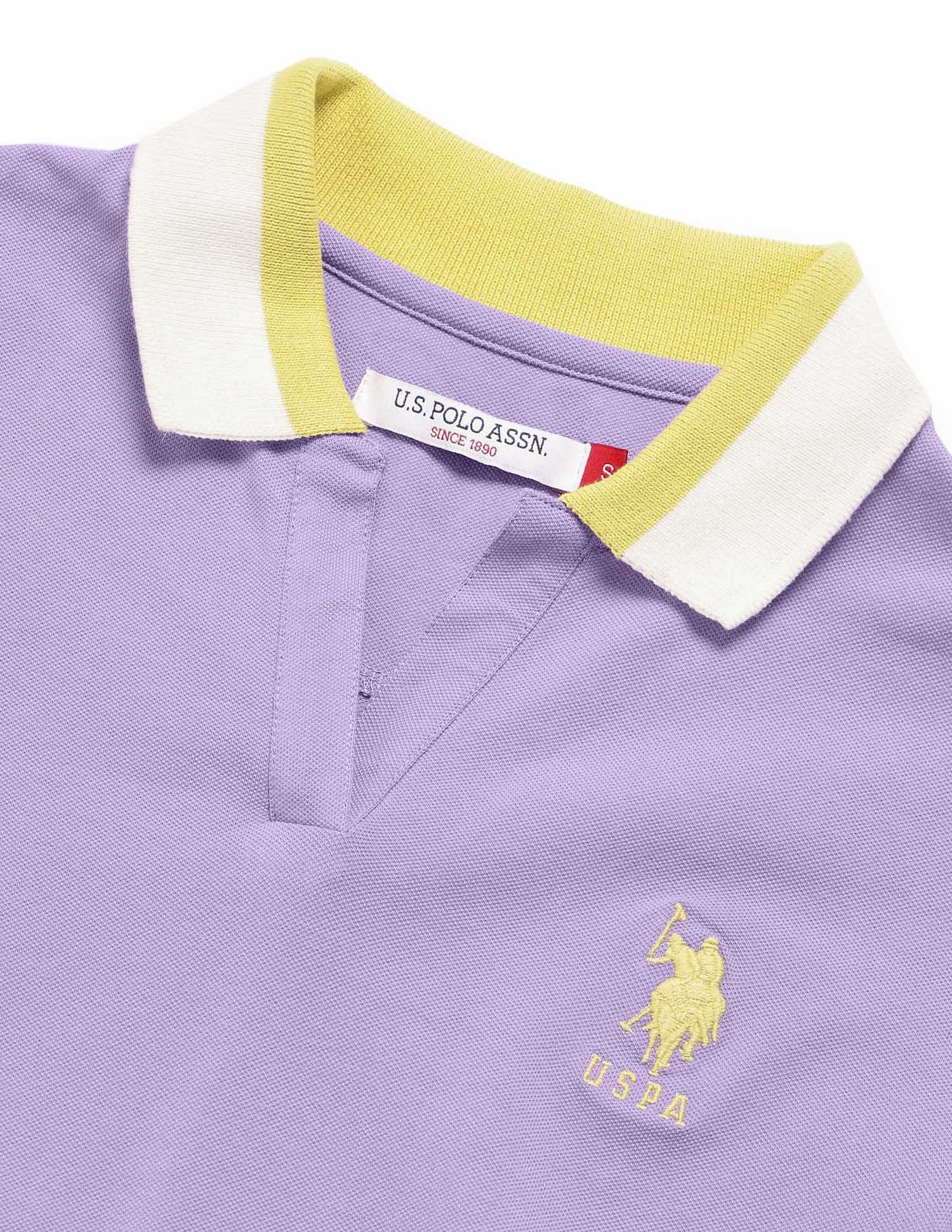 Regular Fit Solid Polo Shirt Lavender - U.S. POLO ASSN. | Large