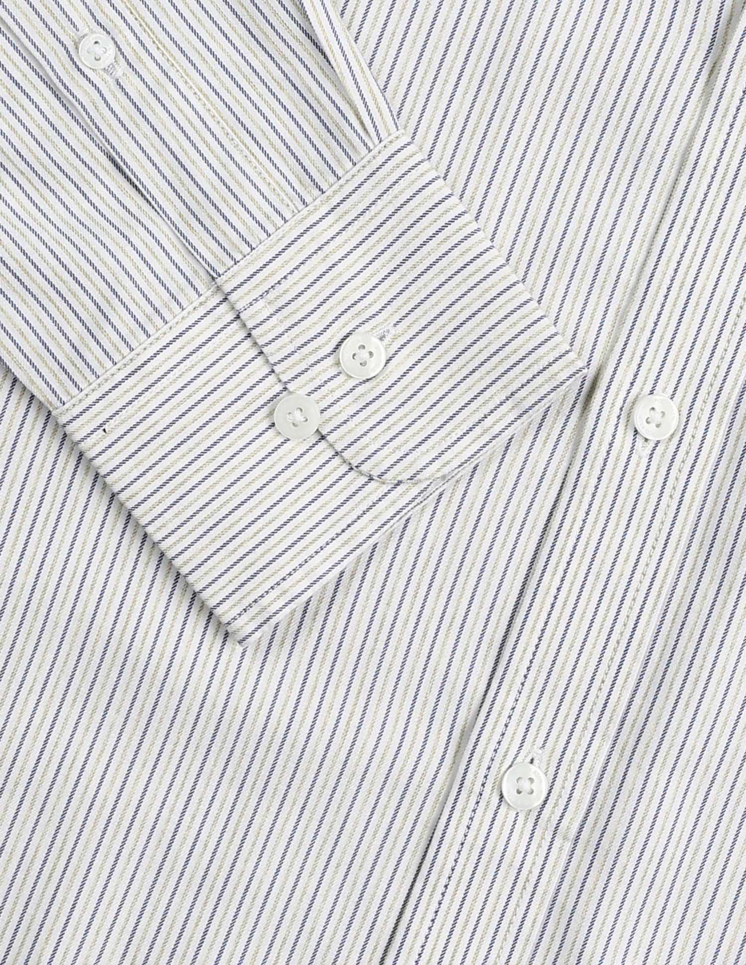 Vertical Striped Tailored Fit Shirt Dark Blue - U.S. Polo Assn. India | Large