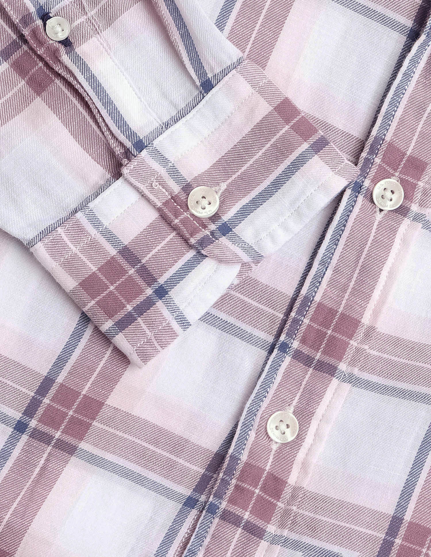 Tartan Checked Pure Cotton Shirt White - U.S. Polo Assn. India | Large