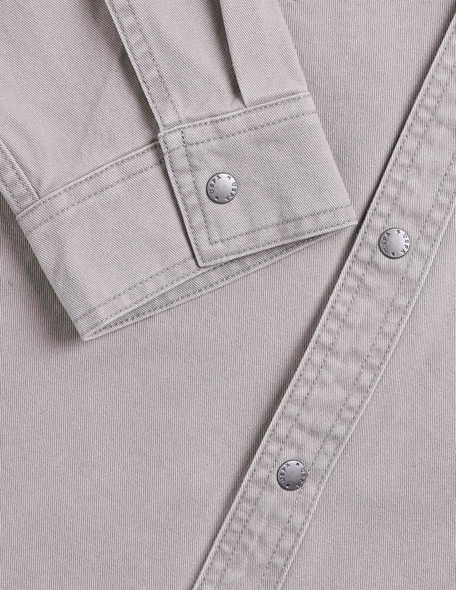 Solid Relaxed Fit Shirt Grey - U.S. Polo Assn. India | Large