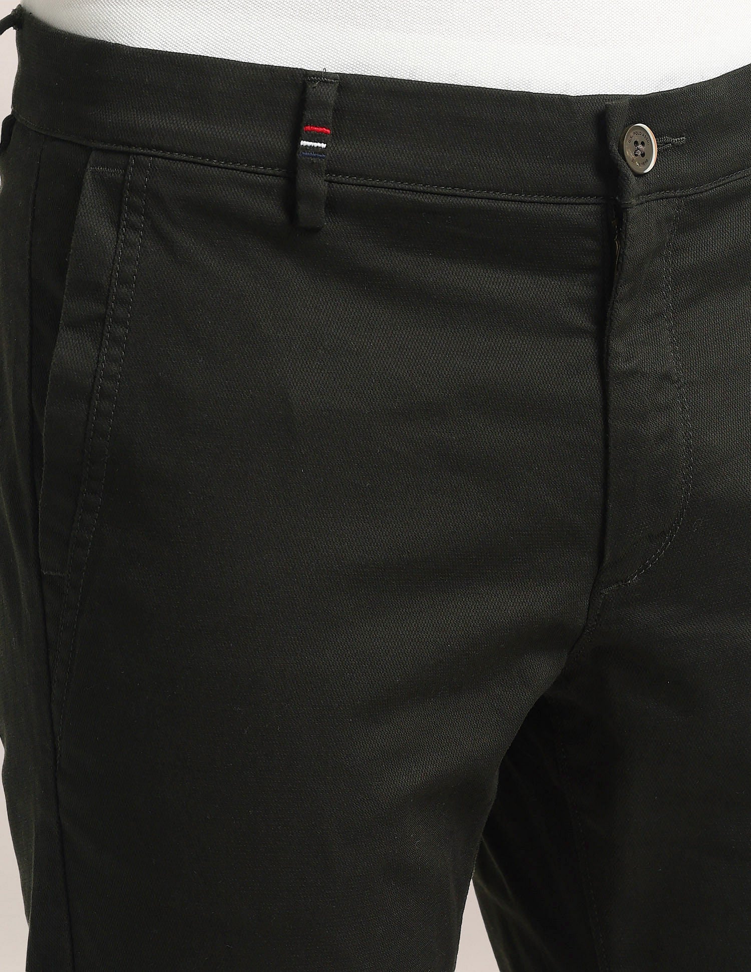 Denver Slim Fit Solid Trousers Olive - U.S. POLO ASSN. | Large