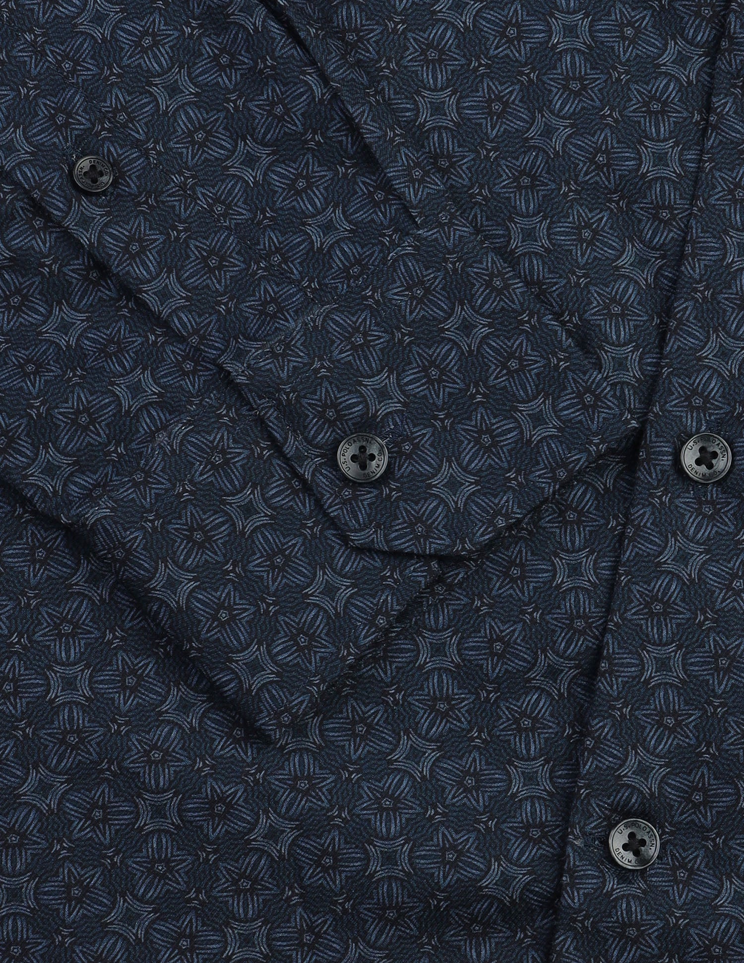Twill Floral Printed Shirt Teal - U.S. Polo Assn. India | Large