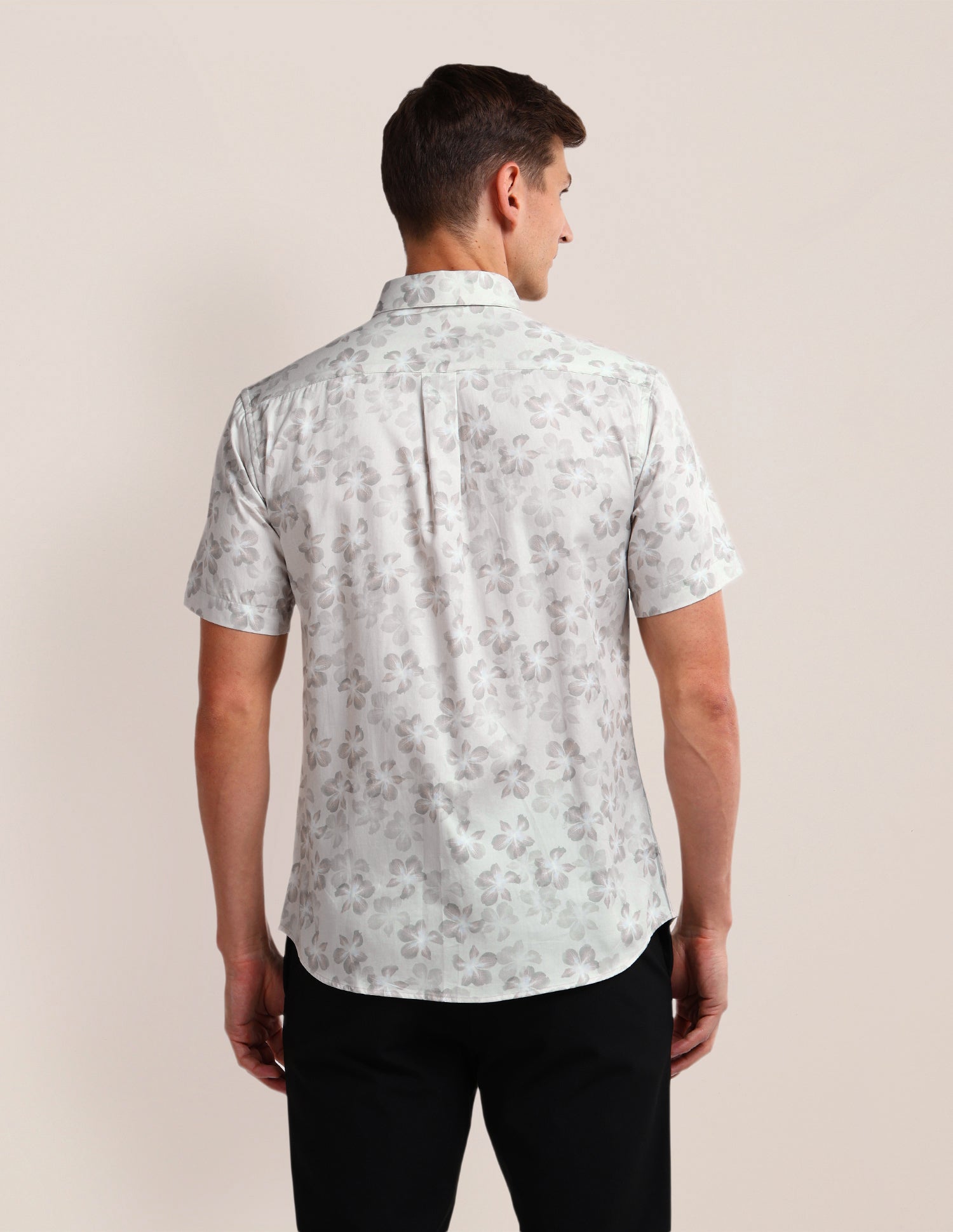 Floral Regular Fit Shirt Light-Grey - U.S. POLO ASSN. | Large