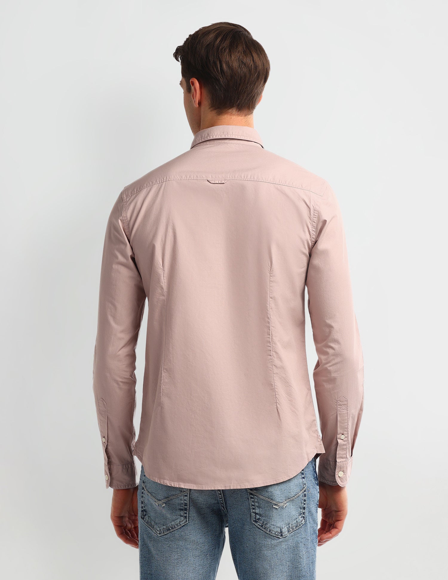 Solid Slim Fit Shirt Mauve - U.S. POLO ASSN. | Large