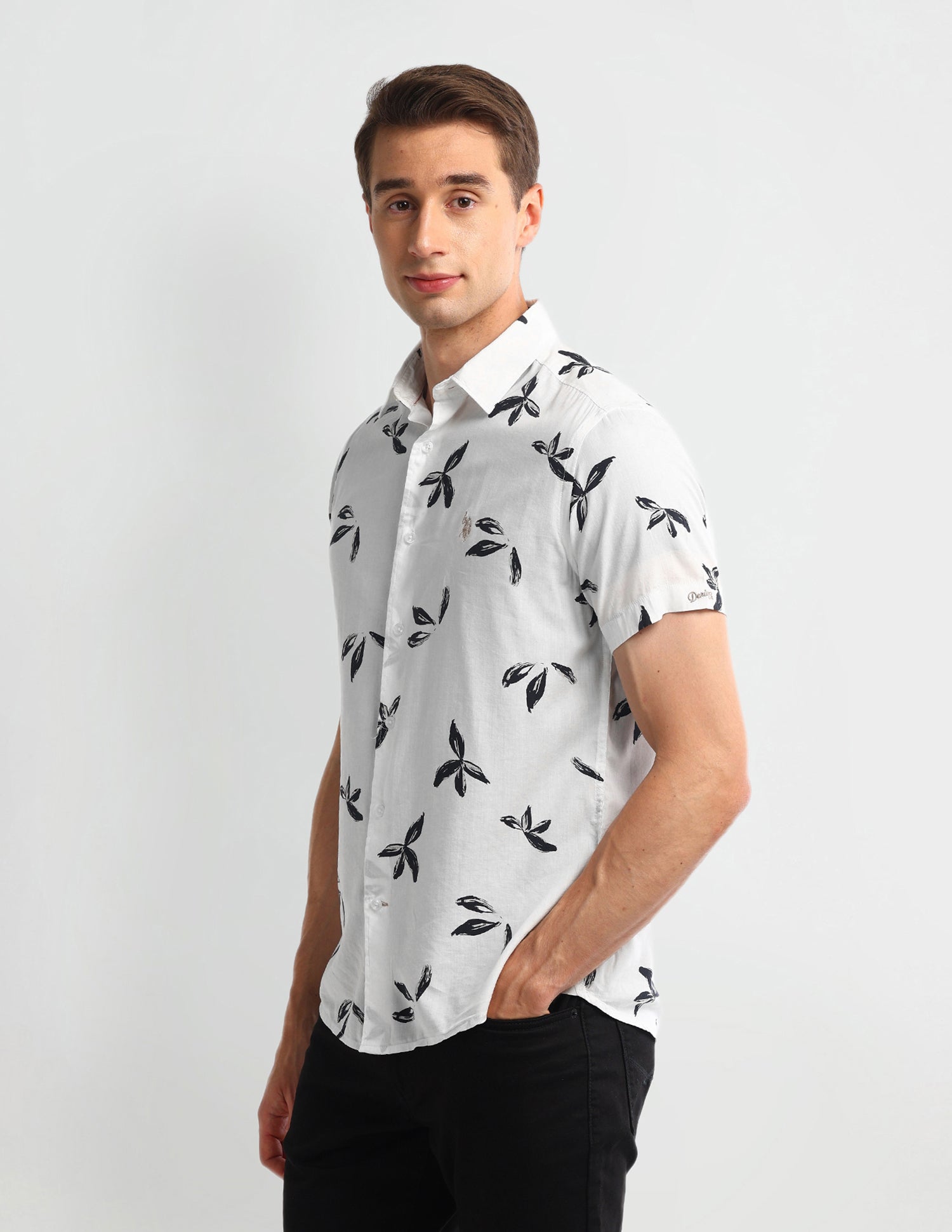 Floral Slim Fit Shirt White - U.S. Polo Assn. India | Large