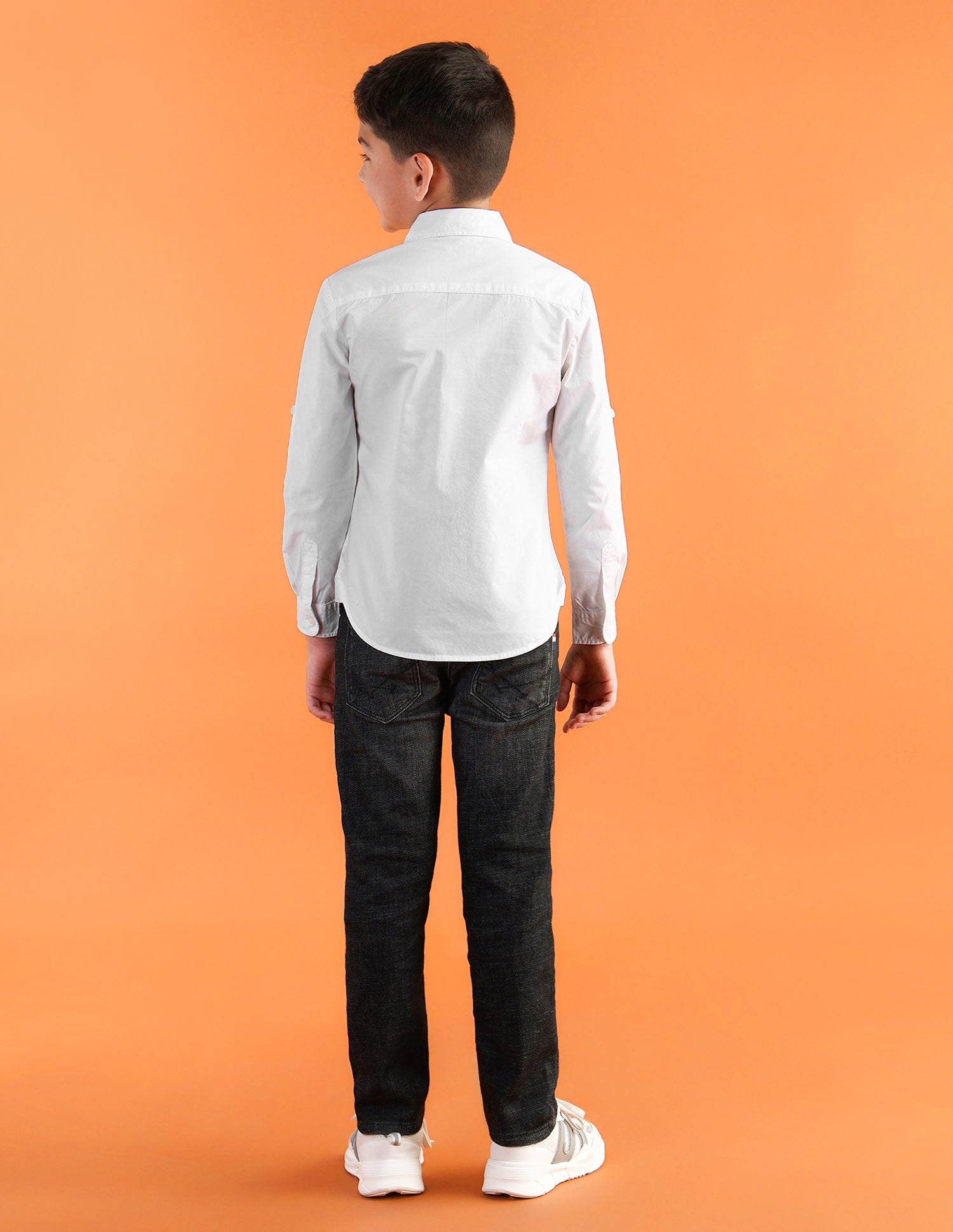 Boys Regular Fit Dobby Weave Shirt White - U.S. POLO ASSN. | Large