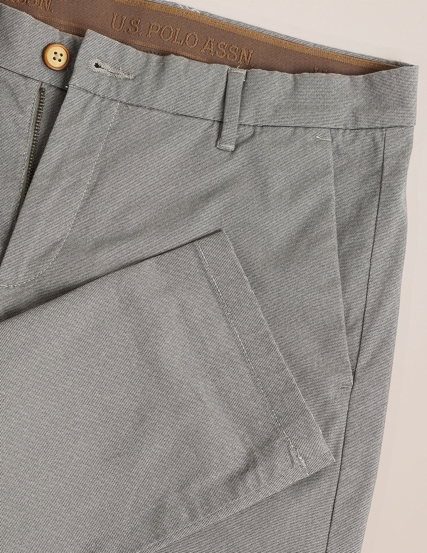 Denver Slim Fit Regular Trousers Grey - U.S. POLO ASSN. | Large