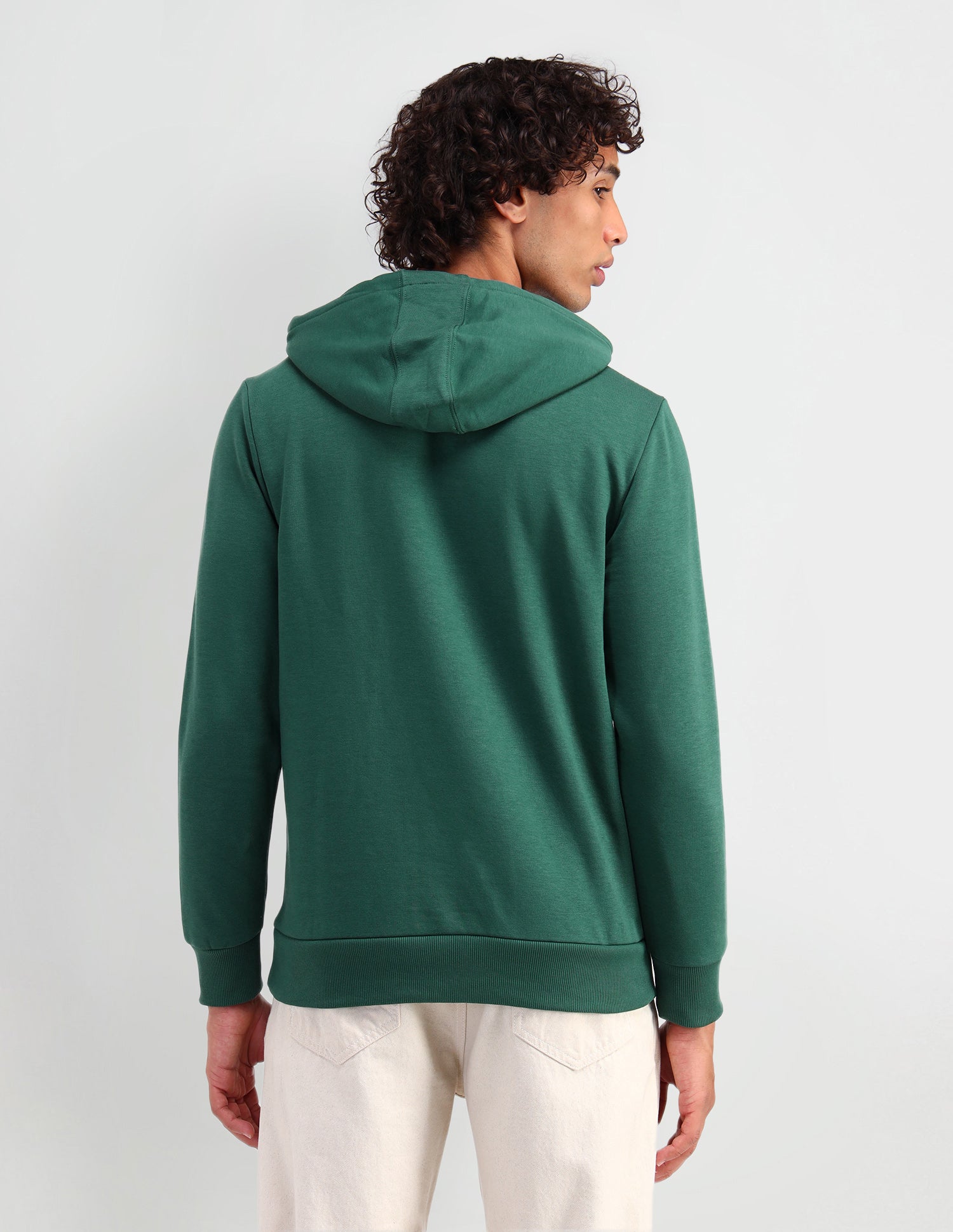 Hooded Brand Printed Sweatshirt Dark Green - U.S. Polo Assn. India | Large