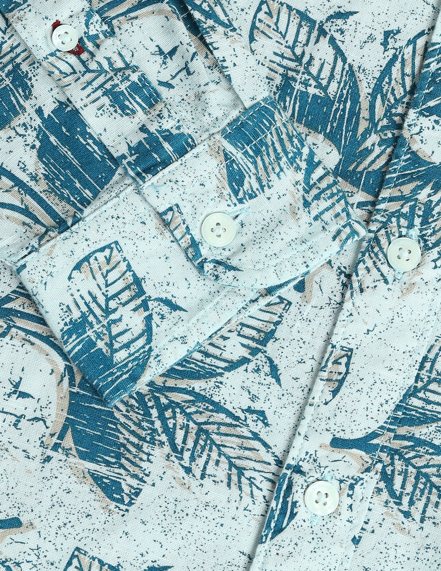 All-over Slim Fit Shirt Aqua - U.S. Polo Assn. India | Large