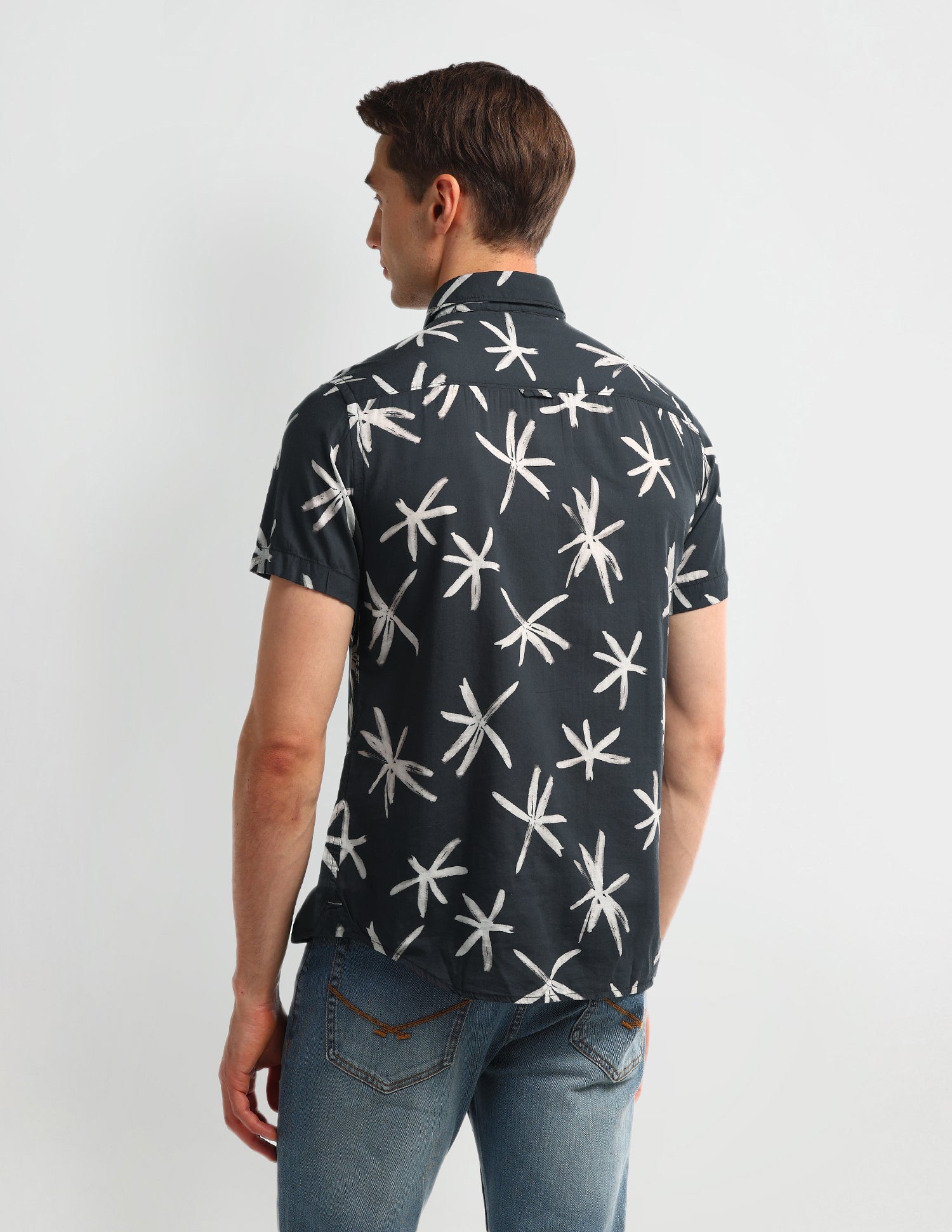 Abstract Slim Fit Shirt Black - U.S. Polo Assn. India | Large