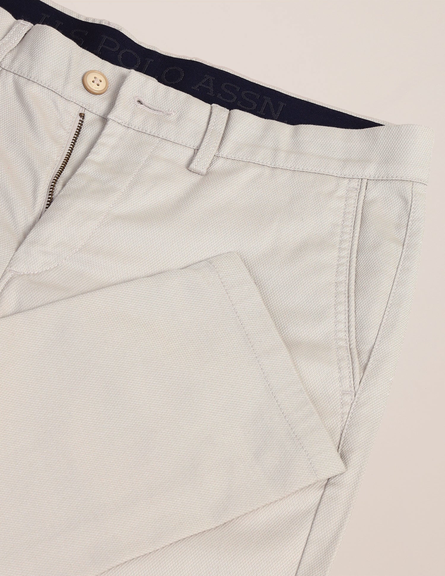 Austin Slim Fit Pleated Front Trousers Stone - U.S. POLO ASSN. | Large