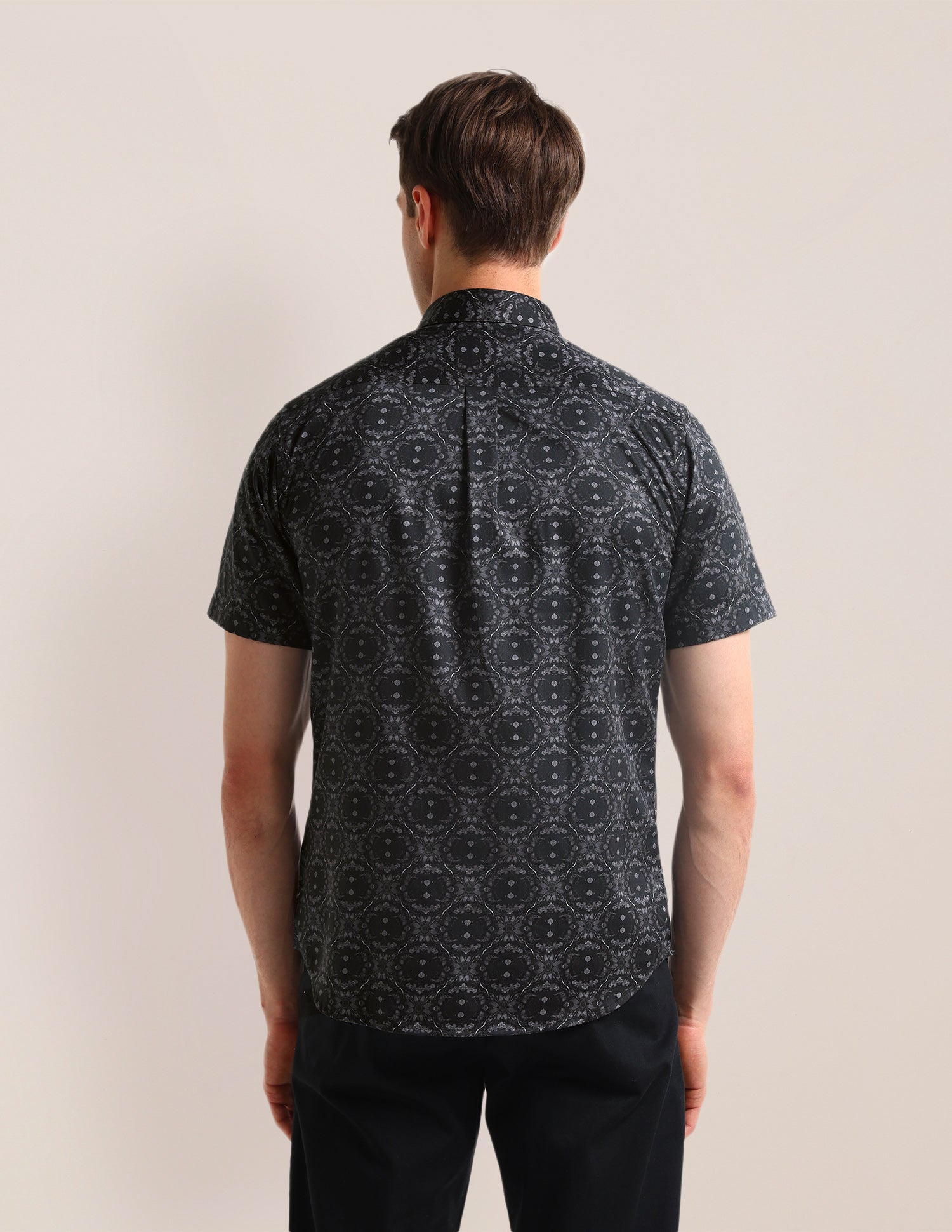 Floral Regular Fit Shirt Black - U.S. POLO ASSN. | Large