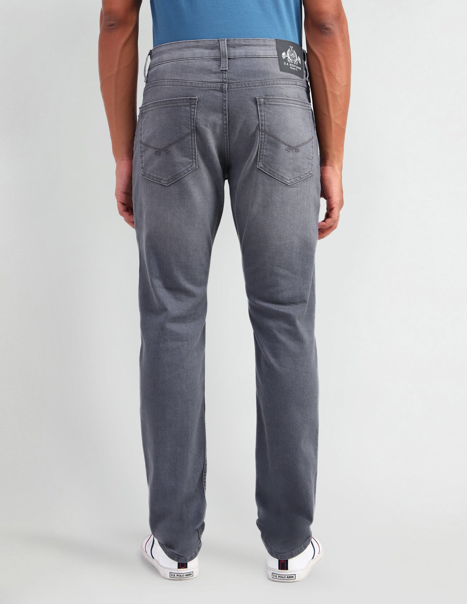 Brandon Slim Tapered Fit Grey Jeans Grey - U.S. Polo Assn. India | Large