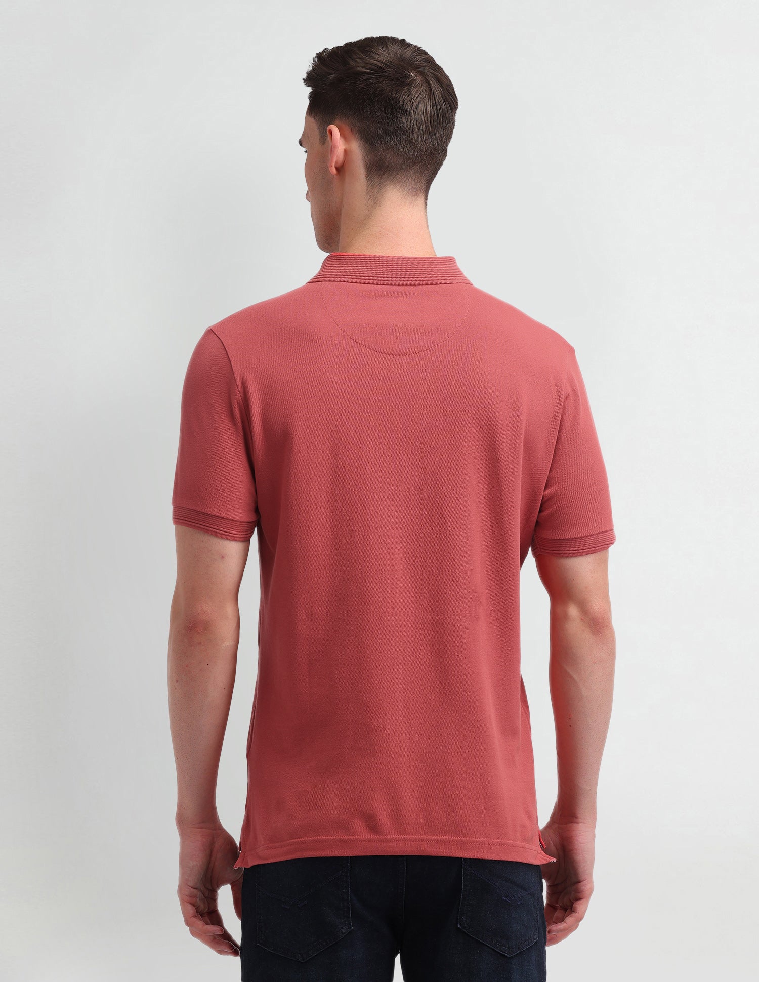 Solid Muscle Fit Polo Shirt Vivid Crimson - U.S. Polo Assn. India | Large