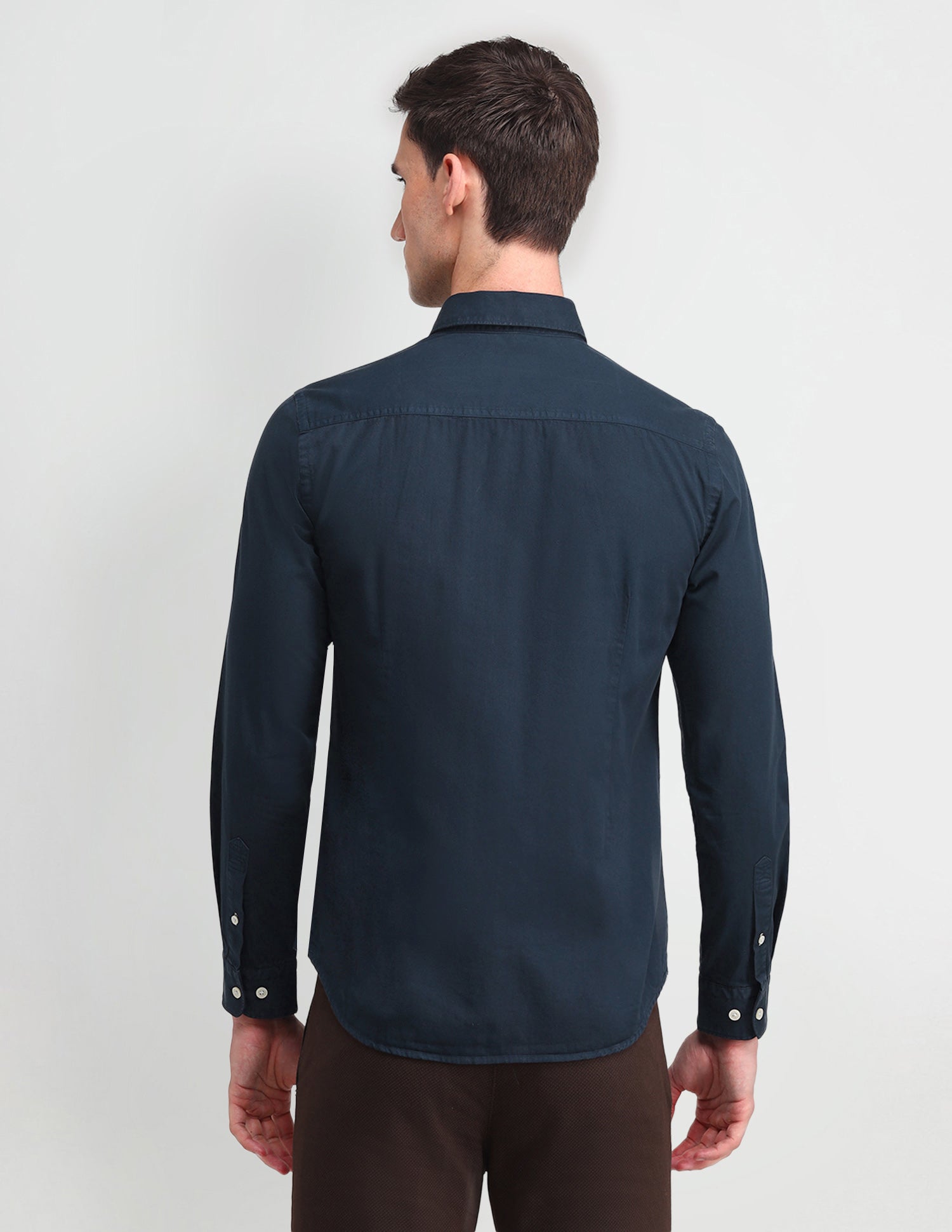 Slim Fit Cotton Shirt Navy - U.S. POLO ASSN. | Large